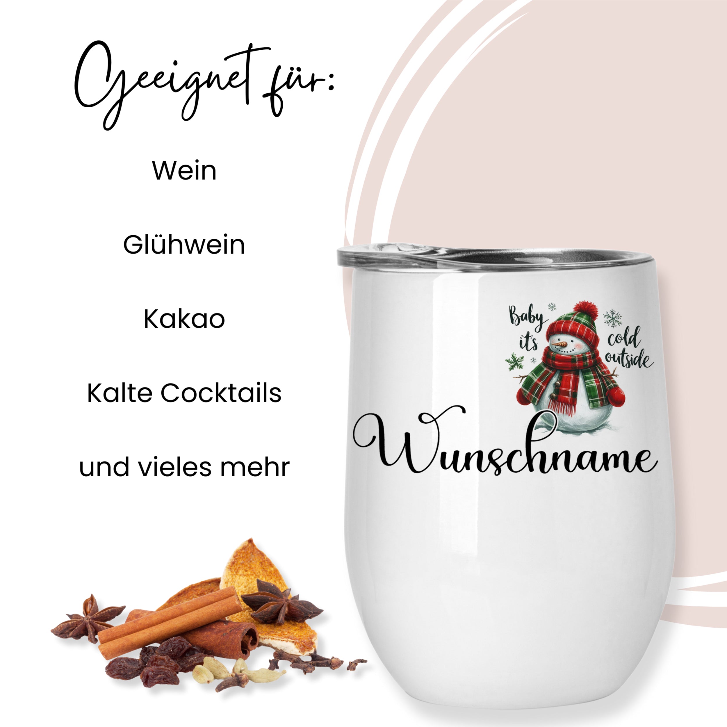 Zwei Glühweinbecher Set mit Weihnachtsmannmotiv