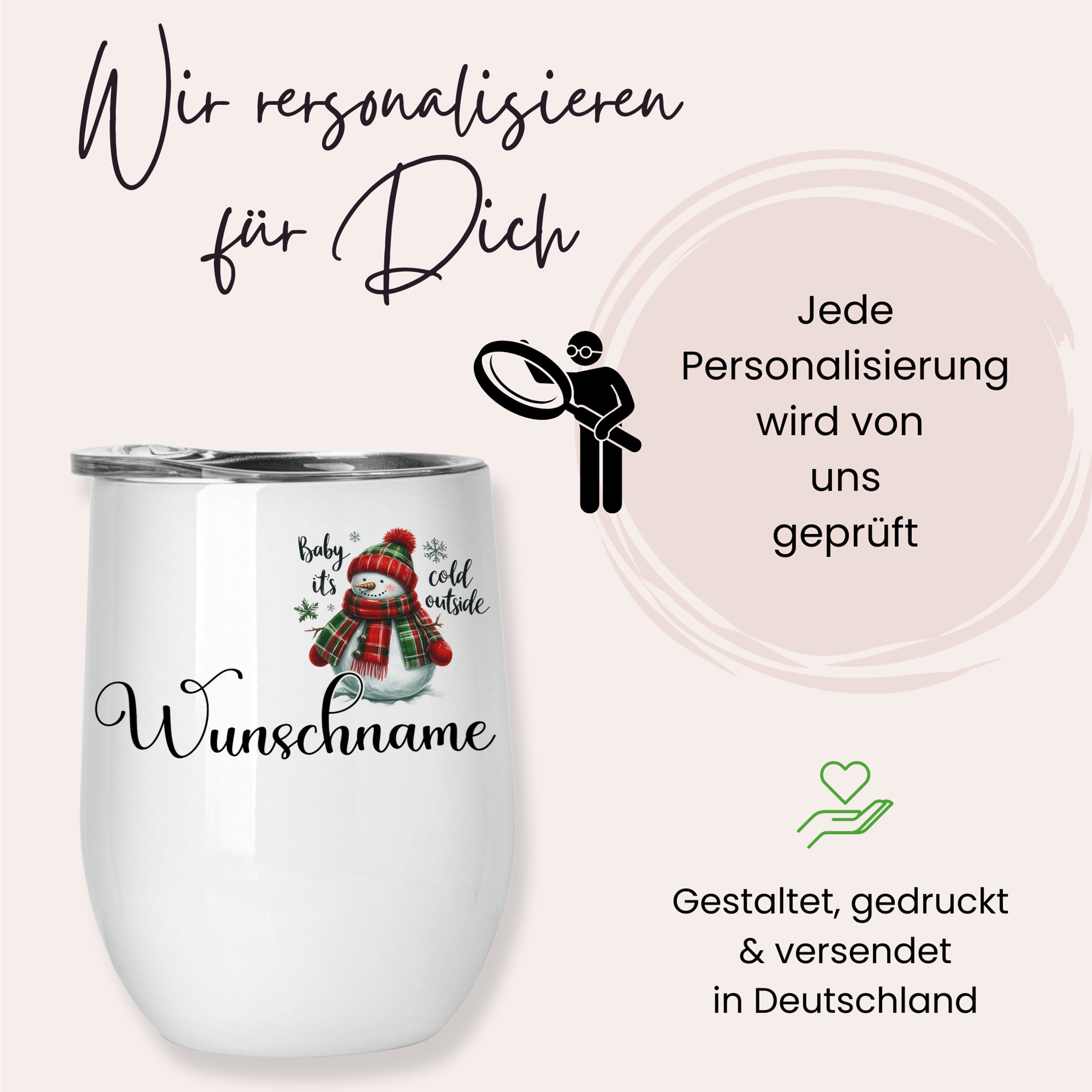 Zwei Glühweinbecher Set mit Weihnachtsmannmotiv