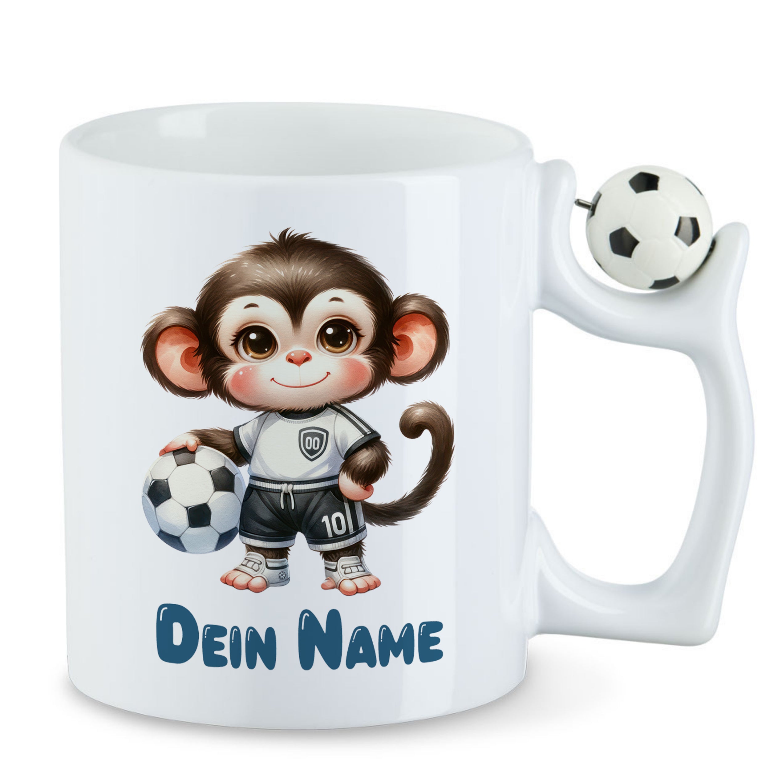 Tasse Fussball Affe