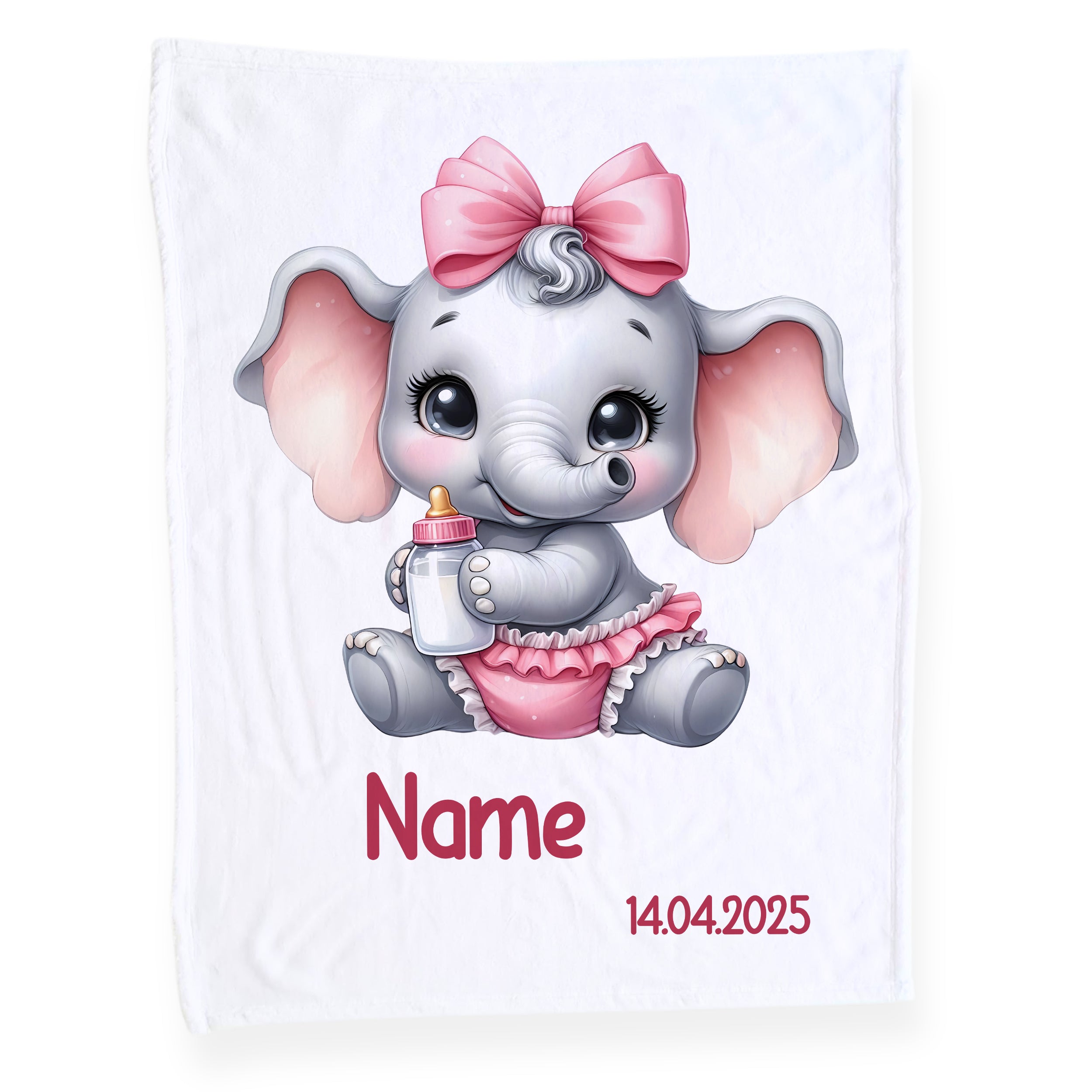 Babydecke mit niedlichem Elefanten Motiv