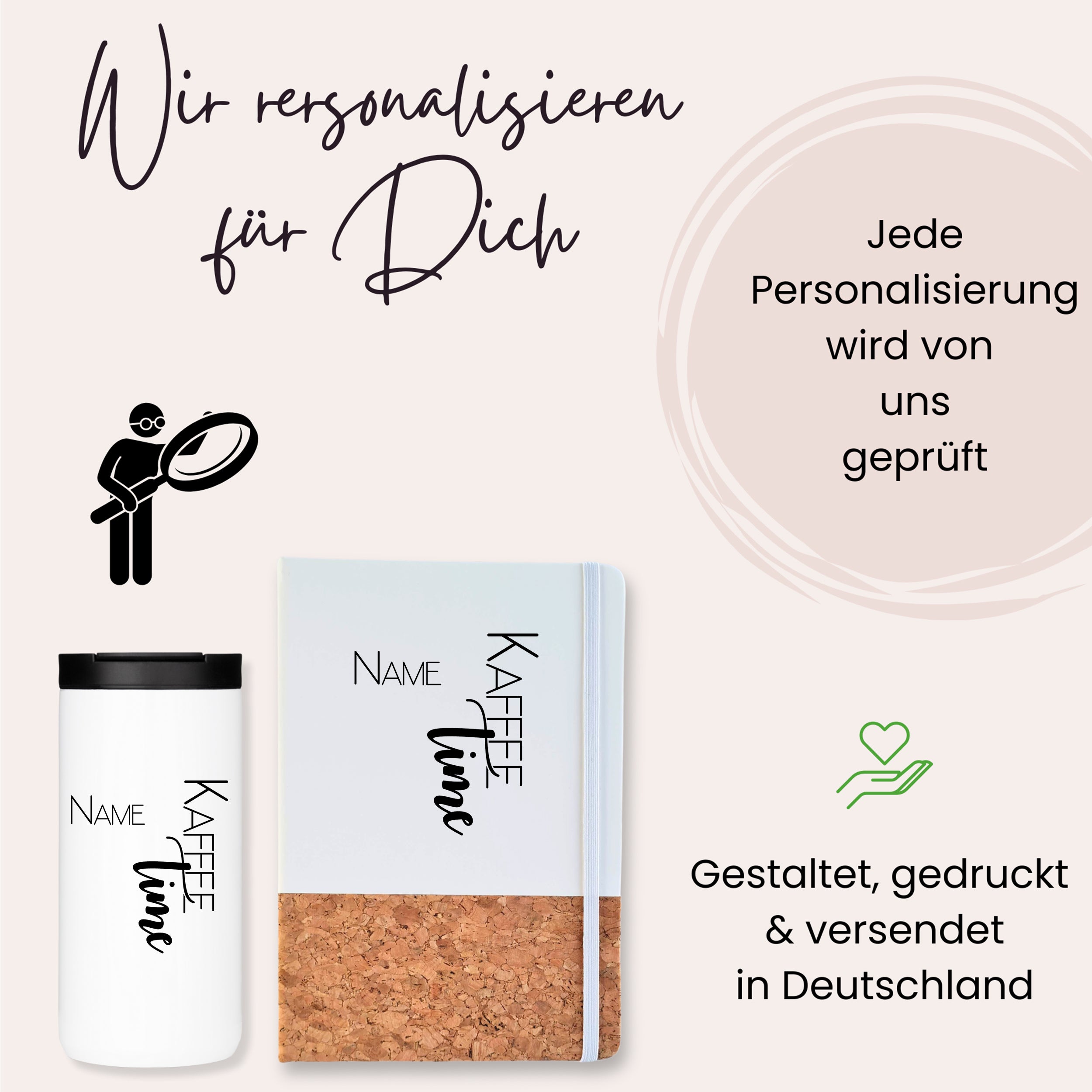 Kaffeebecher mit Notizbuch - Deine kreative Auszeit