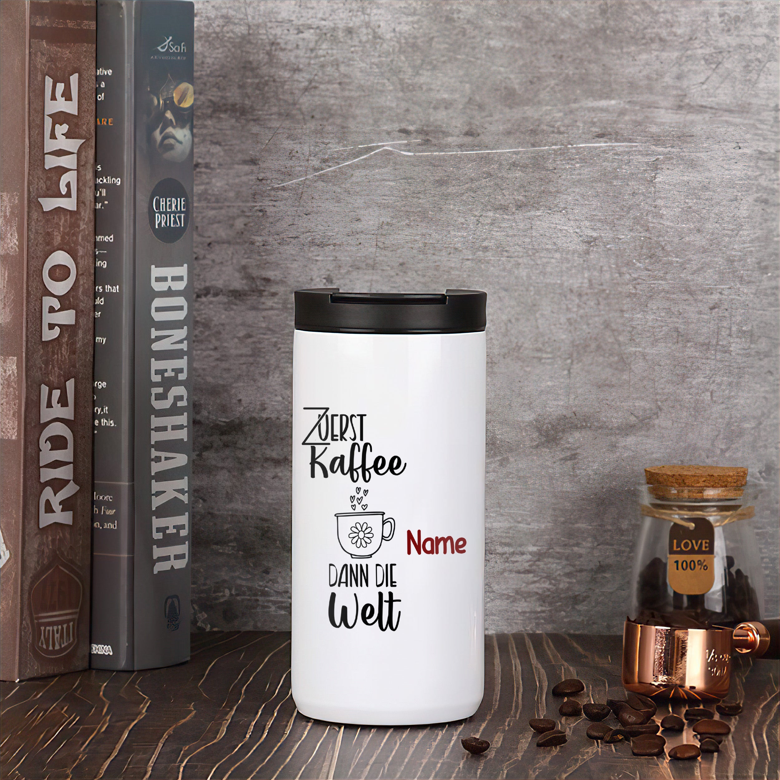 Kaffeebecher Zuerst Kaffee - Dein täglicher Begleiter