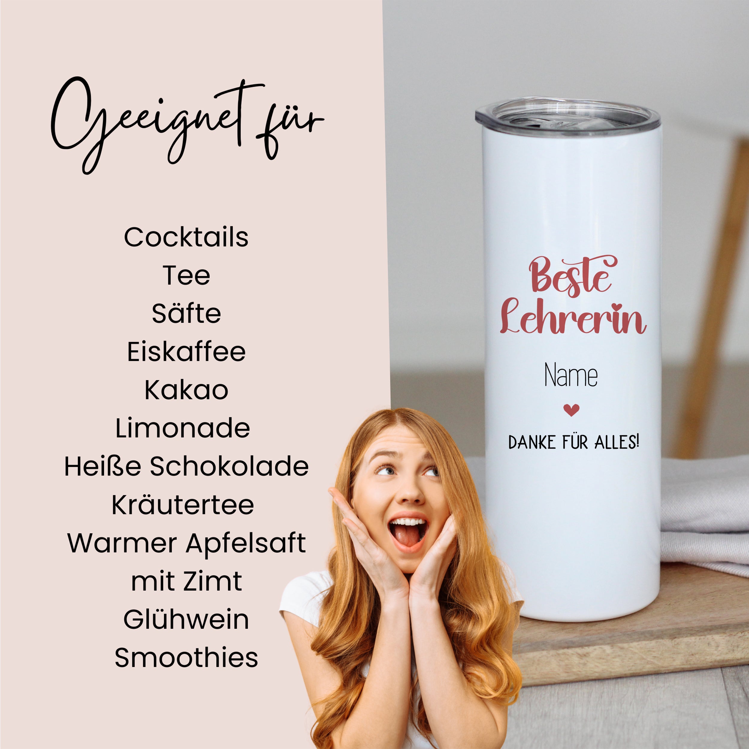Thermobecher Beste Lehrerin - Ein Dankeschön für deine Hingabe