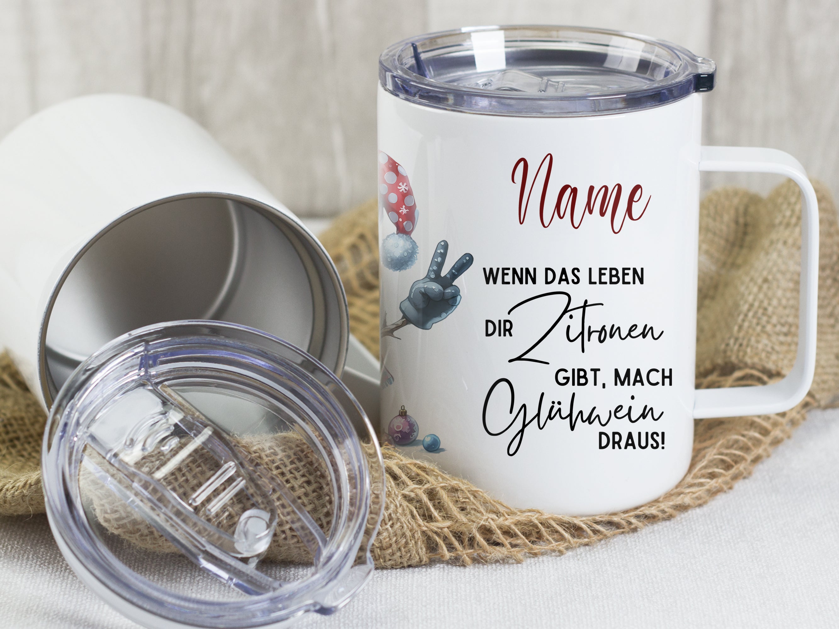 Wanderbecher mit persönlichem Spruch - Für fröhliche Auszeiten