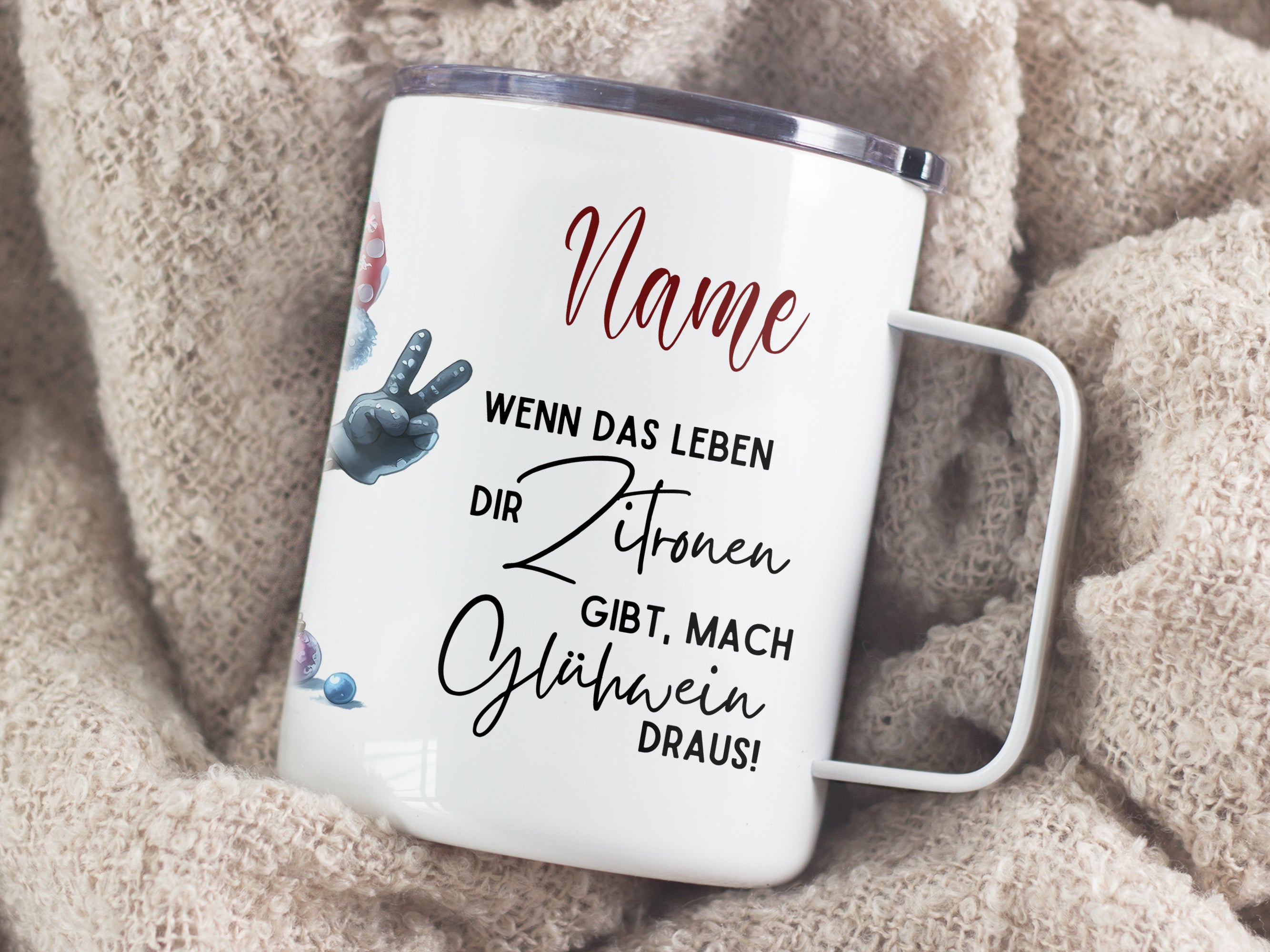 Wanderbecher mit persönlichem Spruch - Für fröhliche Auszeiten