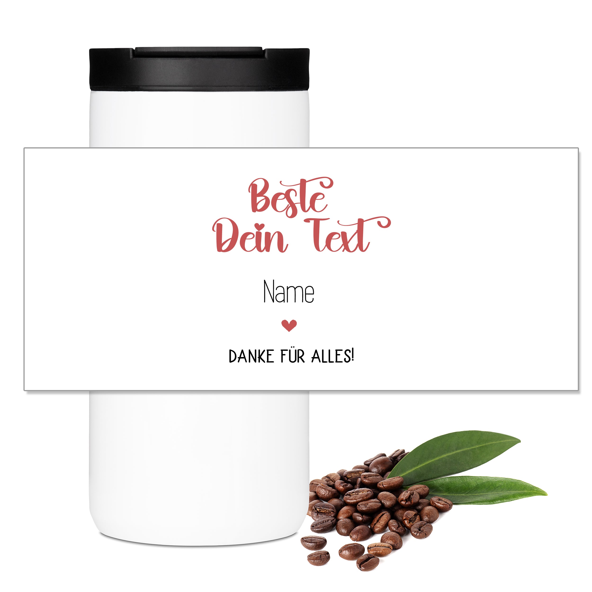 Kaffeebecher mit persönlichem Text