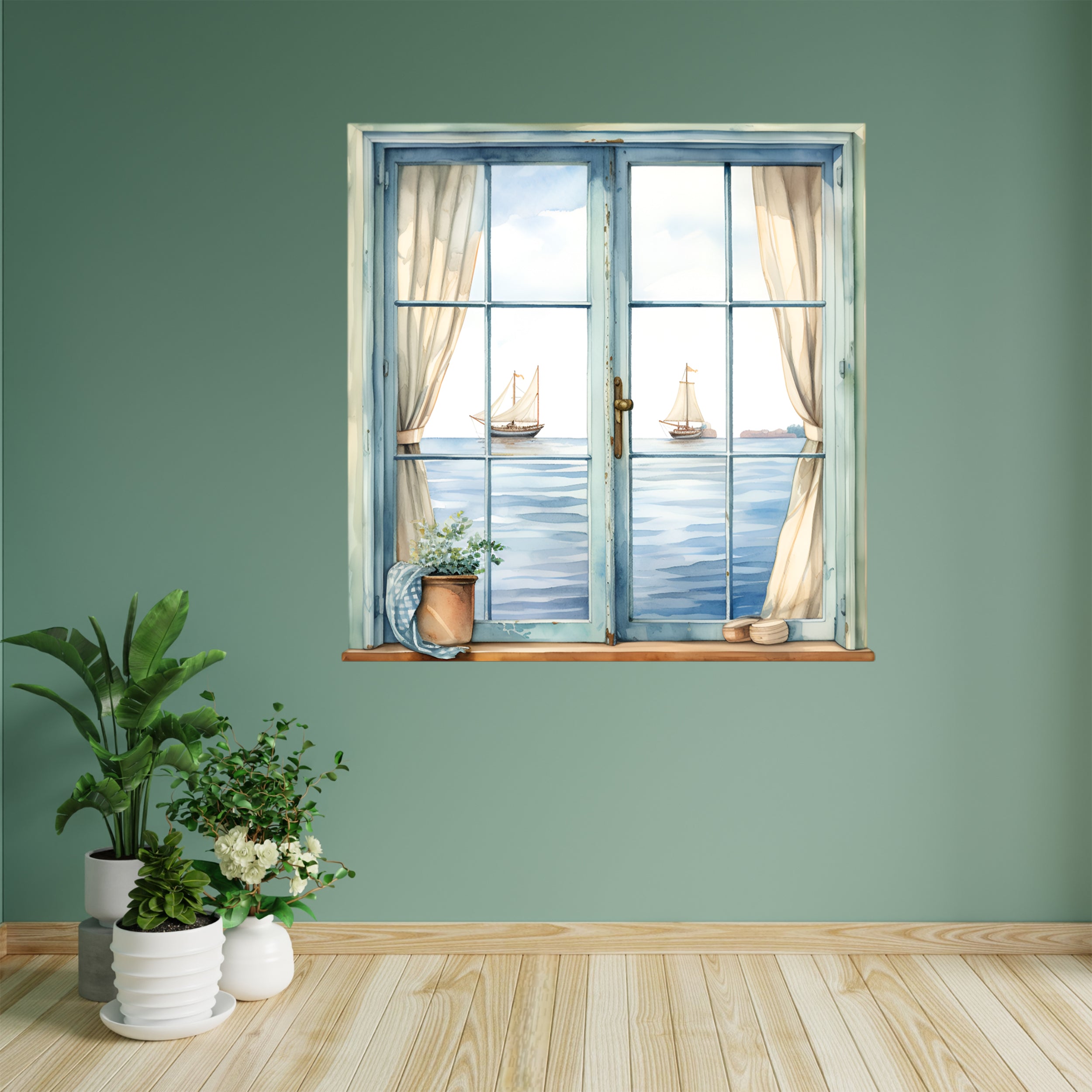 Wandtattoo Fensterblick