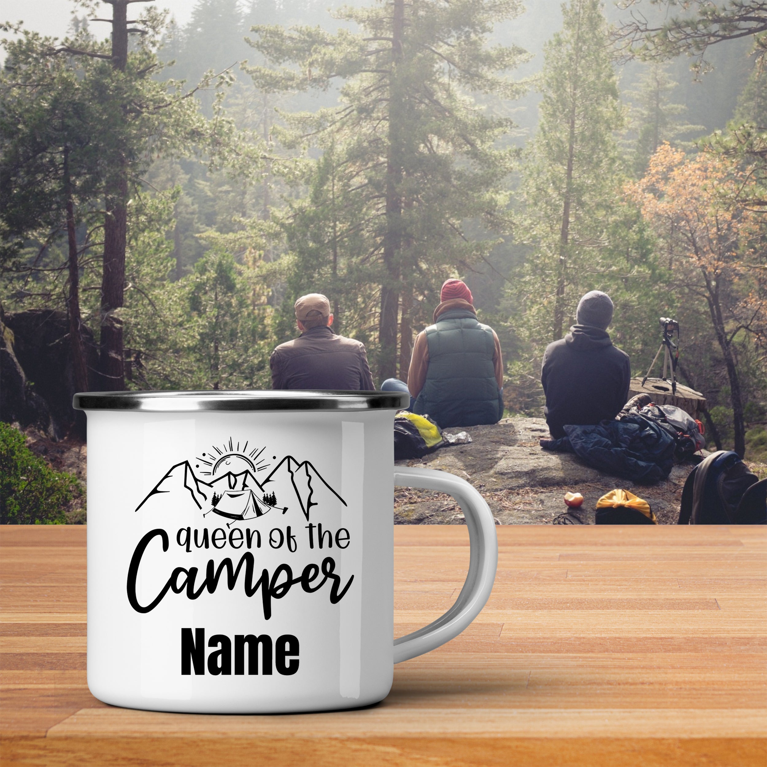 Emaille Becher Queen of the Camper