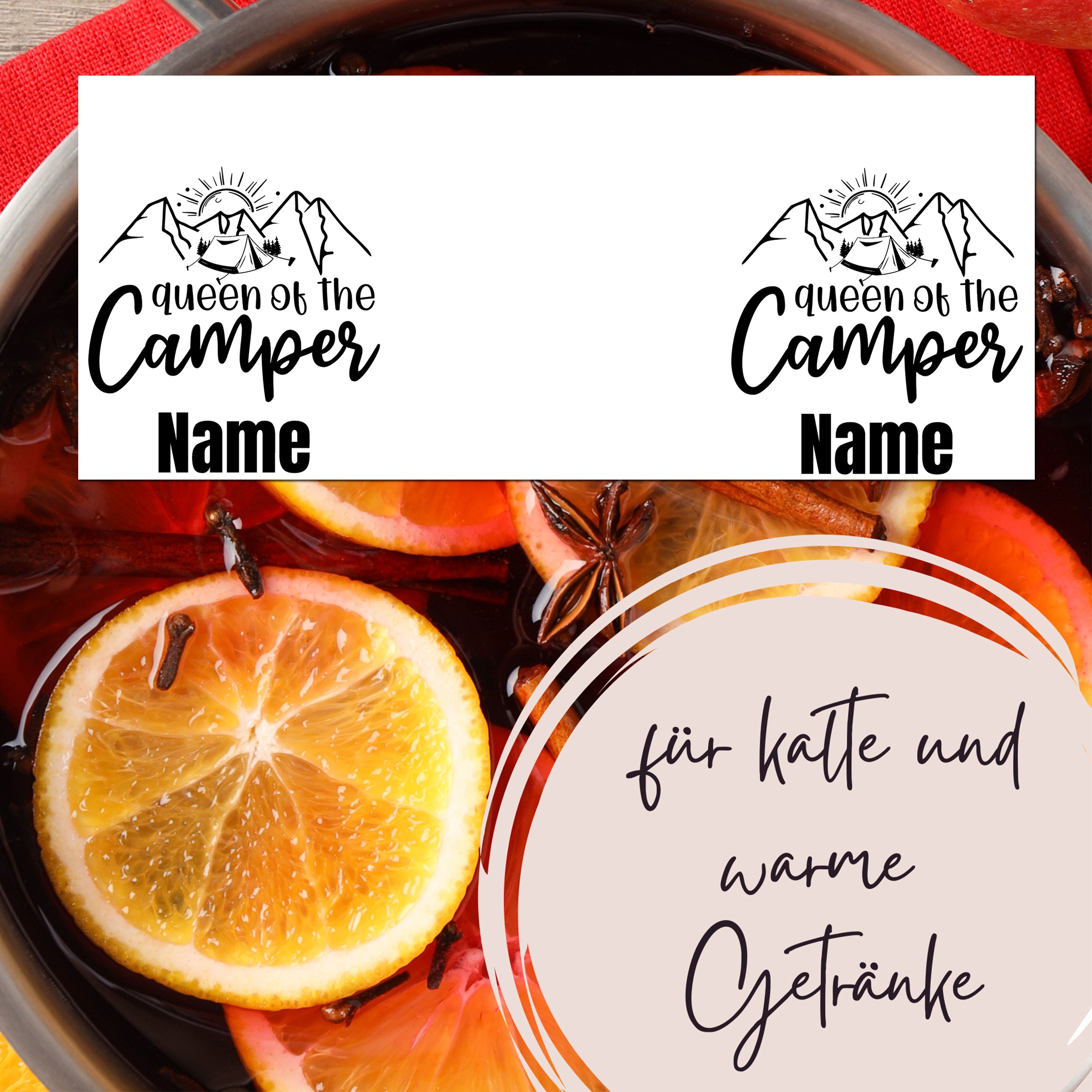 Emaille Becher Queen of the Camper