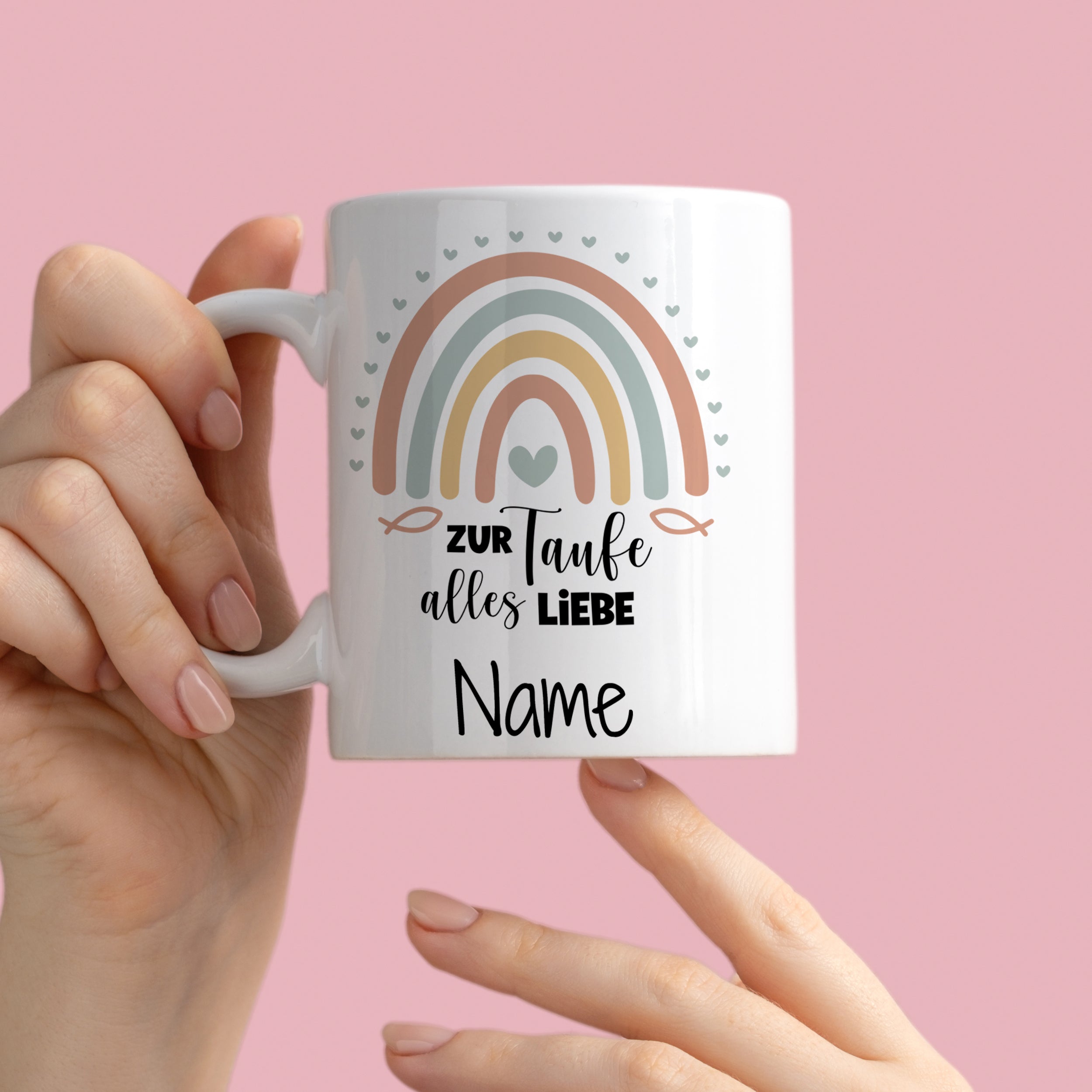 Tasse Regenbogen - Zur Taufe alles Liebe