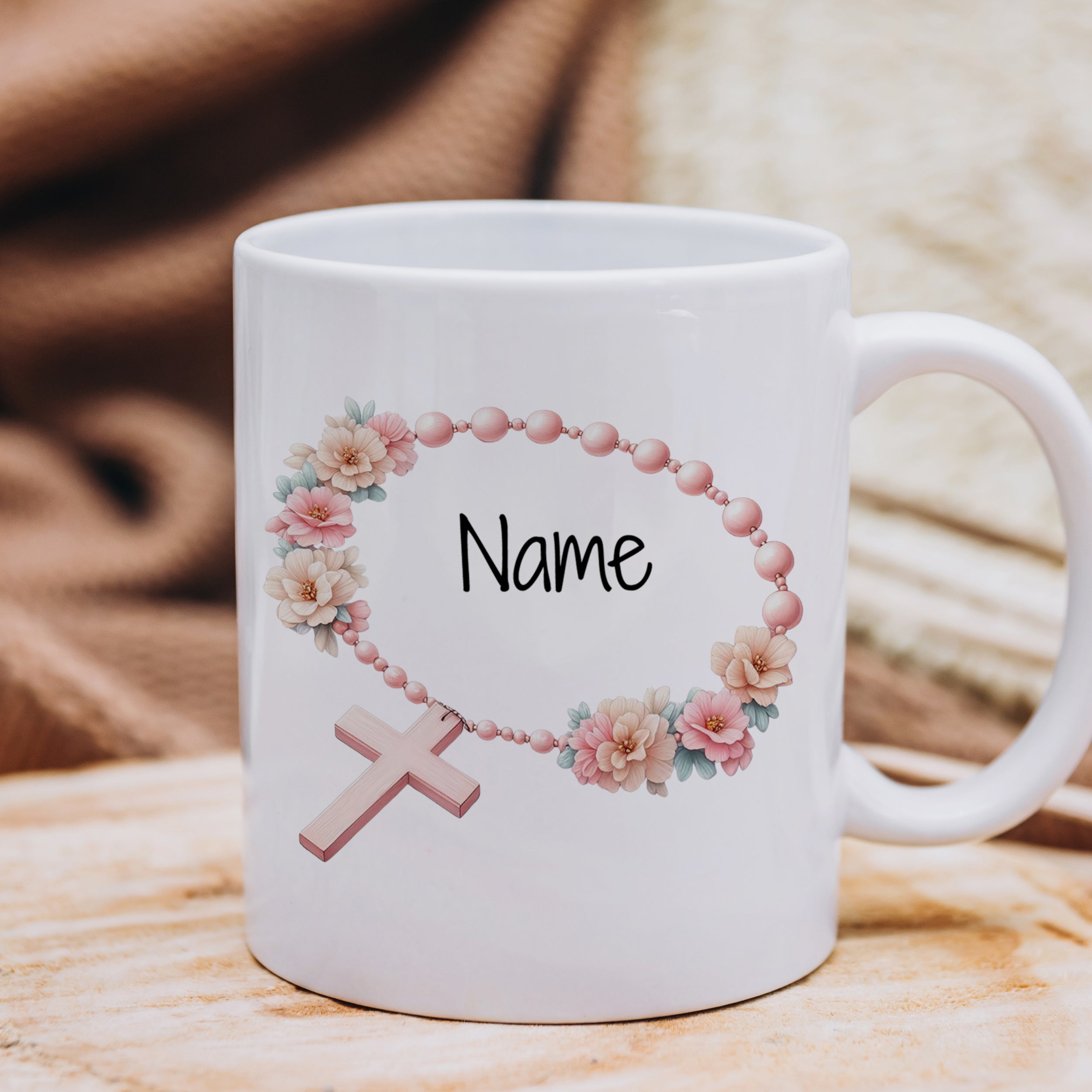 Tasse mit Rosenkranz-Motiv - Für besondere Momente