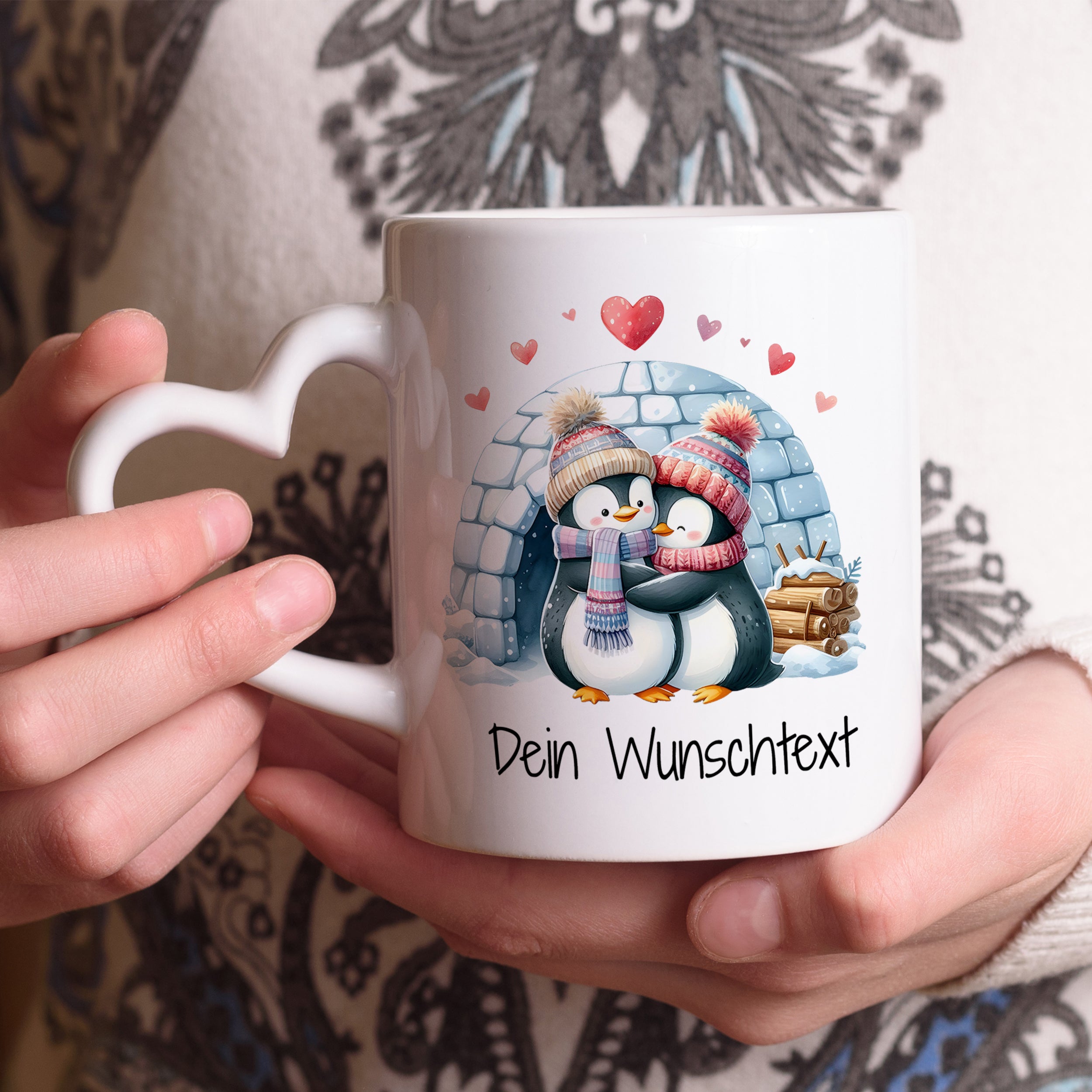 Zwei Tassen Set mit Pinguinen