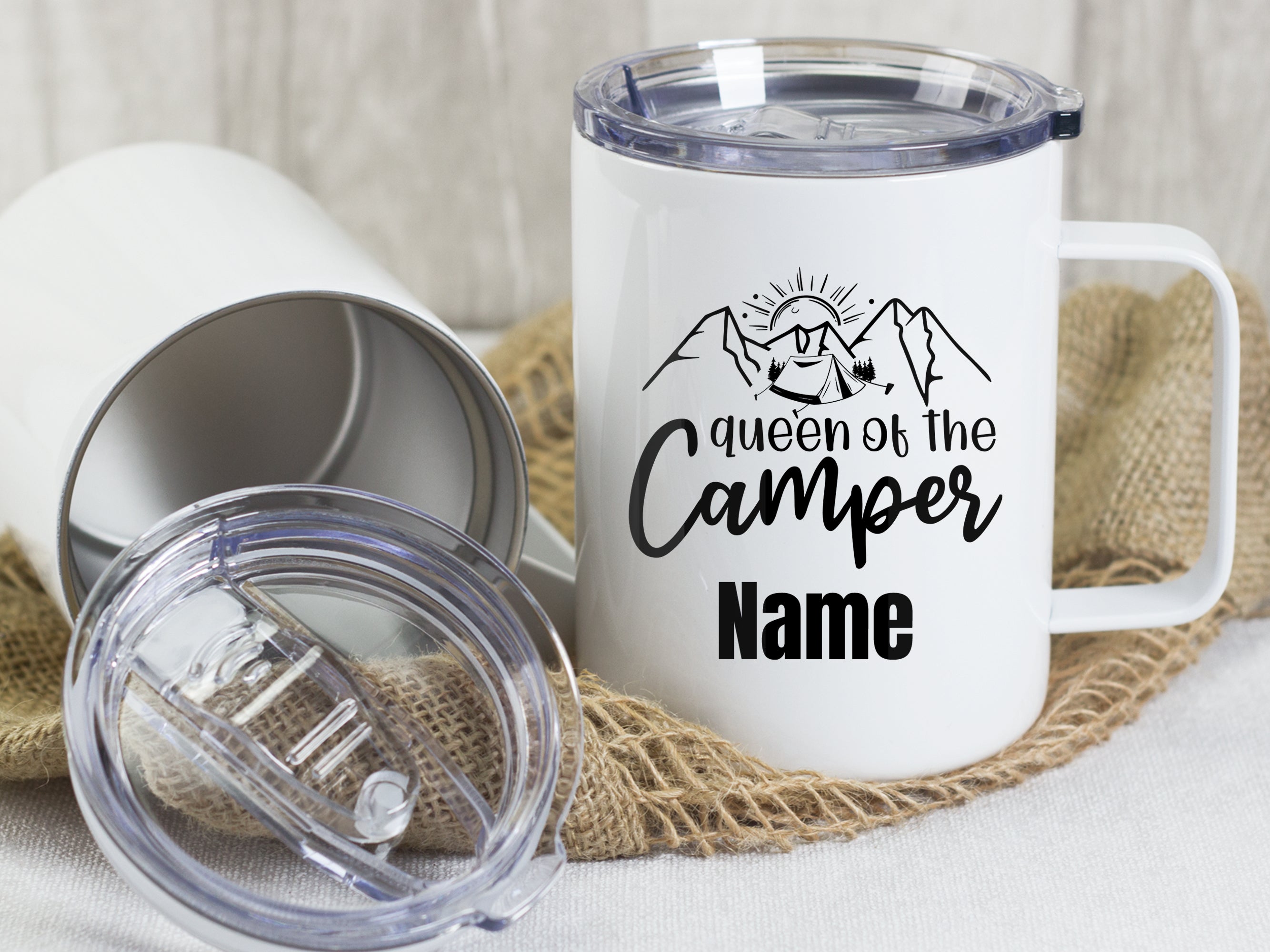 Wanderbecher Queen of the Camper - Für Abenteuerlustige