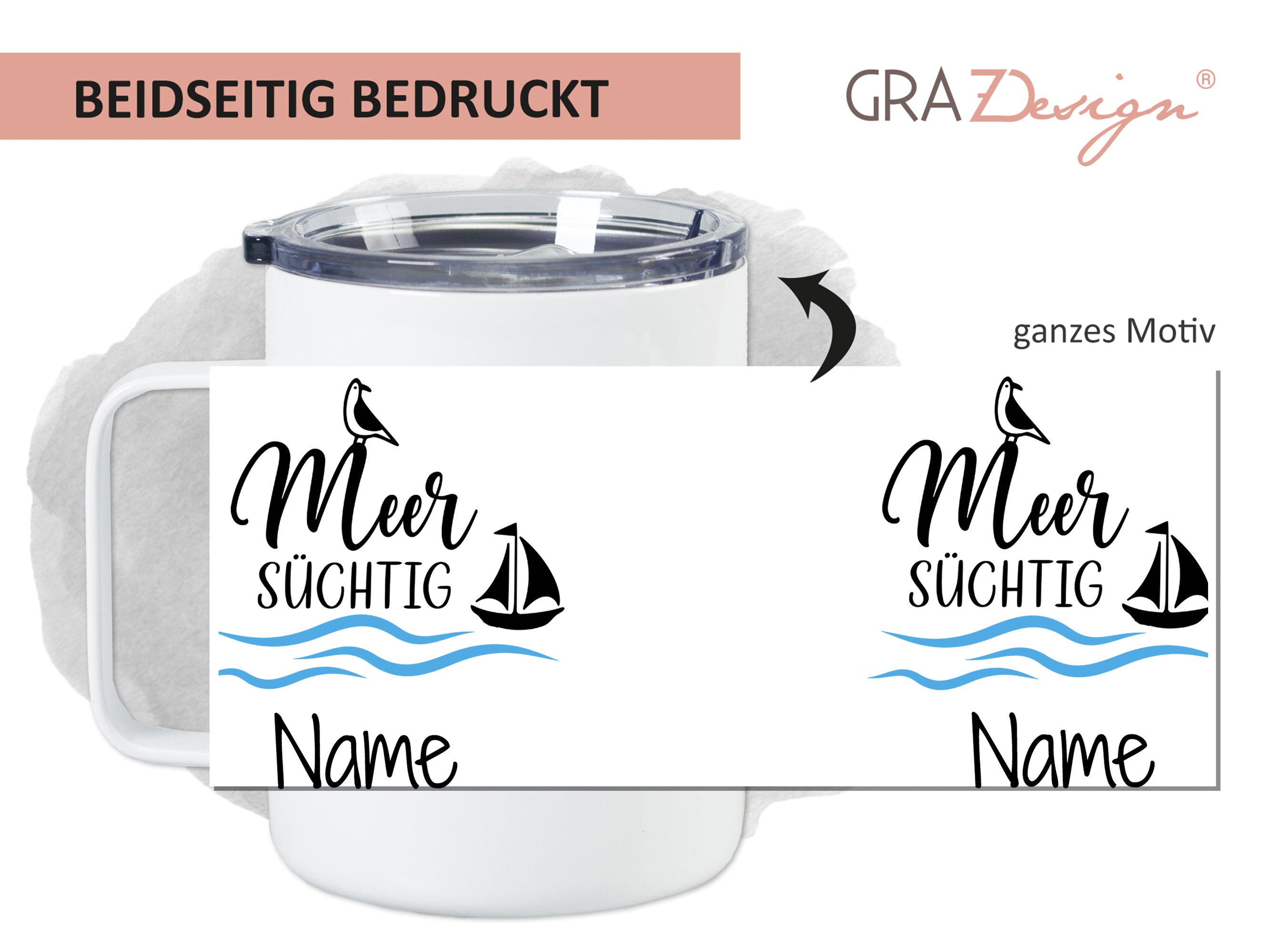 Wanderbecher Meer Süchtig - Für unvergessliche Abenteuer