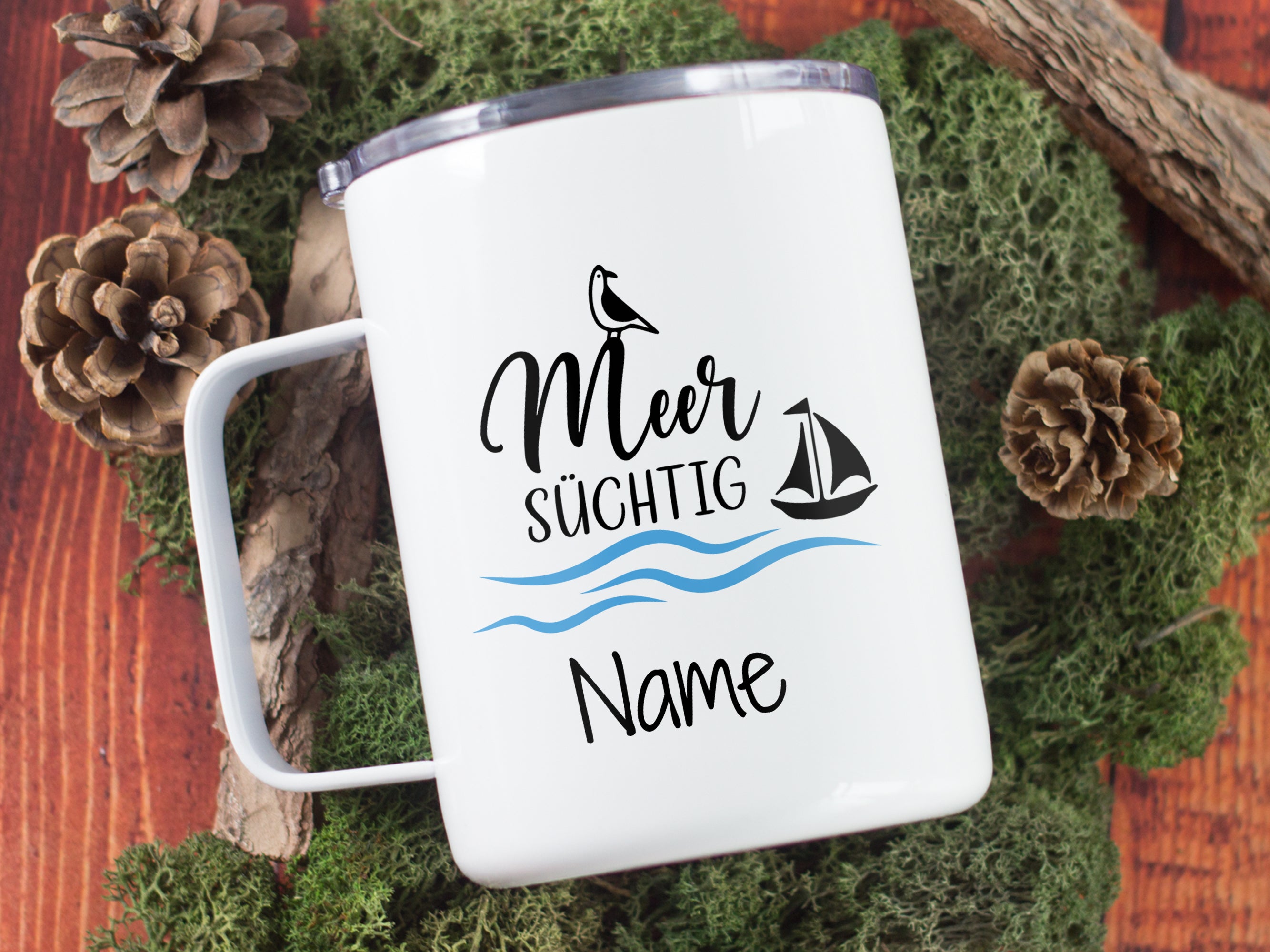 Wanderbecher Meer Süchtig - Für unvergessliche Abenteuer