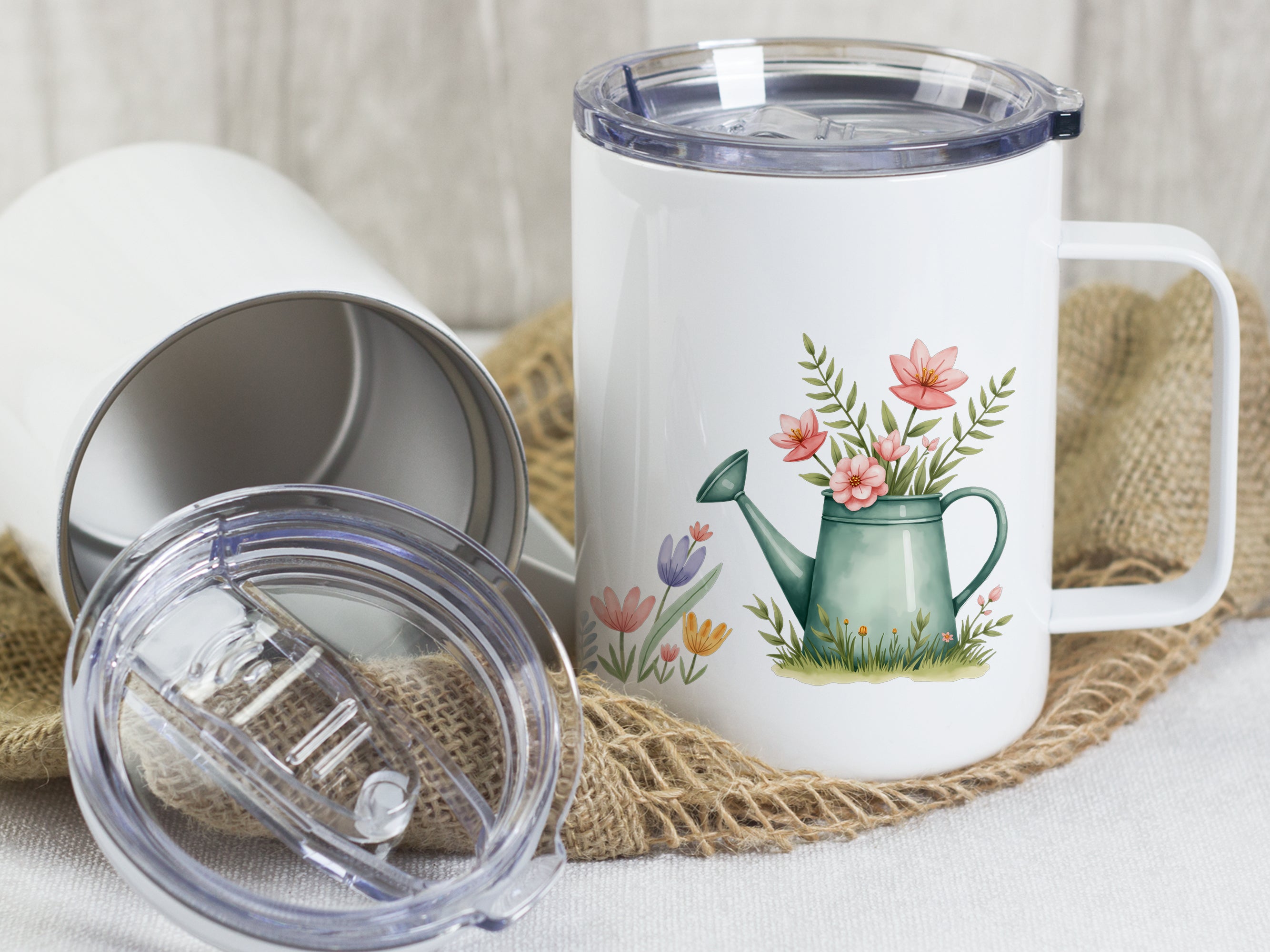 Wanderbecher mit Blumenmotiv - Deine persönliche Auszeit