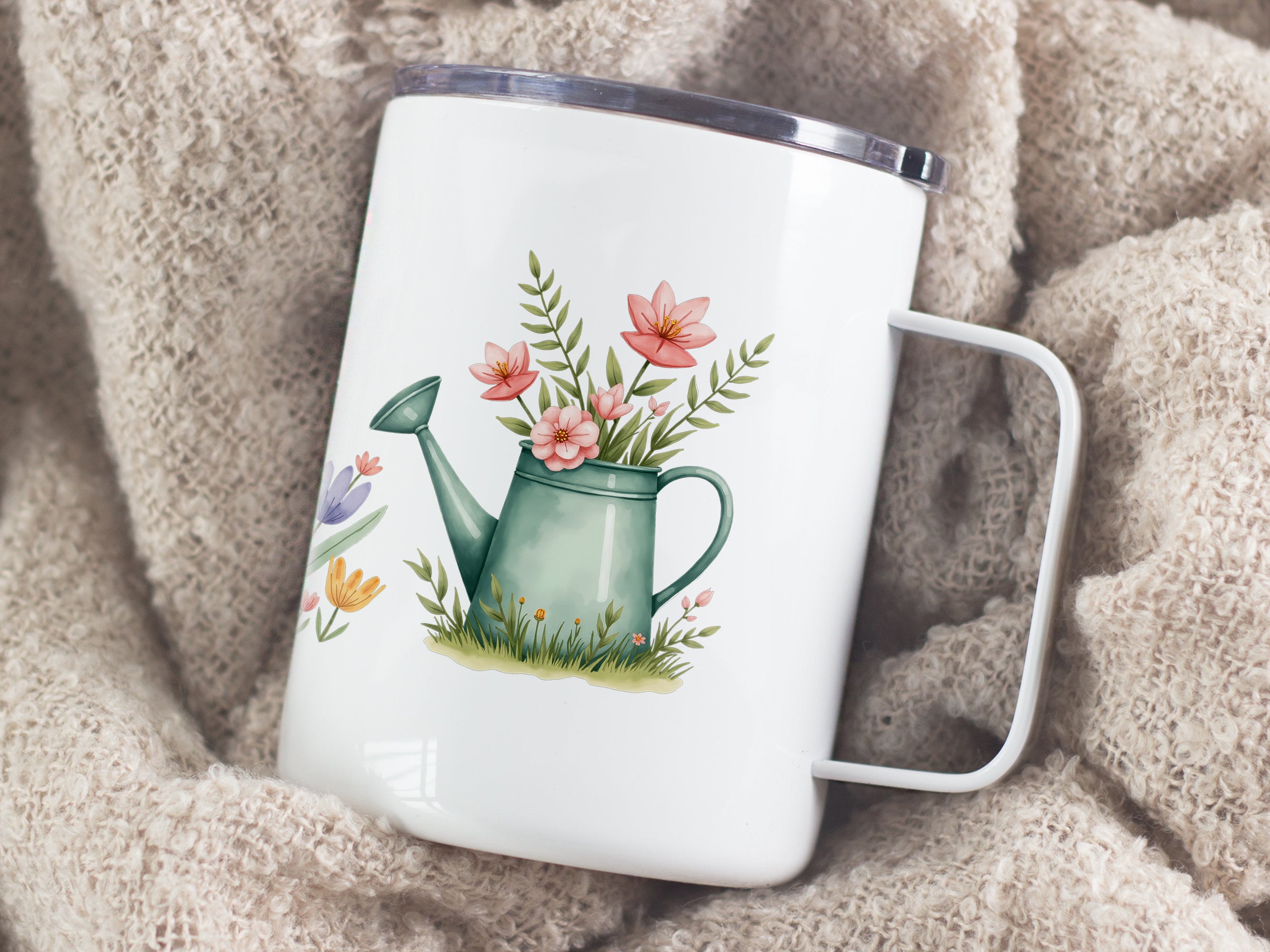 Wanderbecher mit Blumenmotiv - Deine persönliche Auszeit