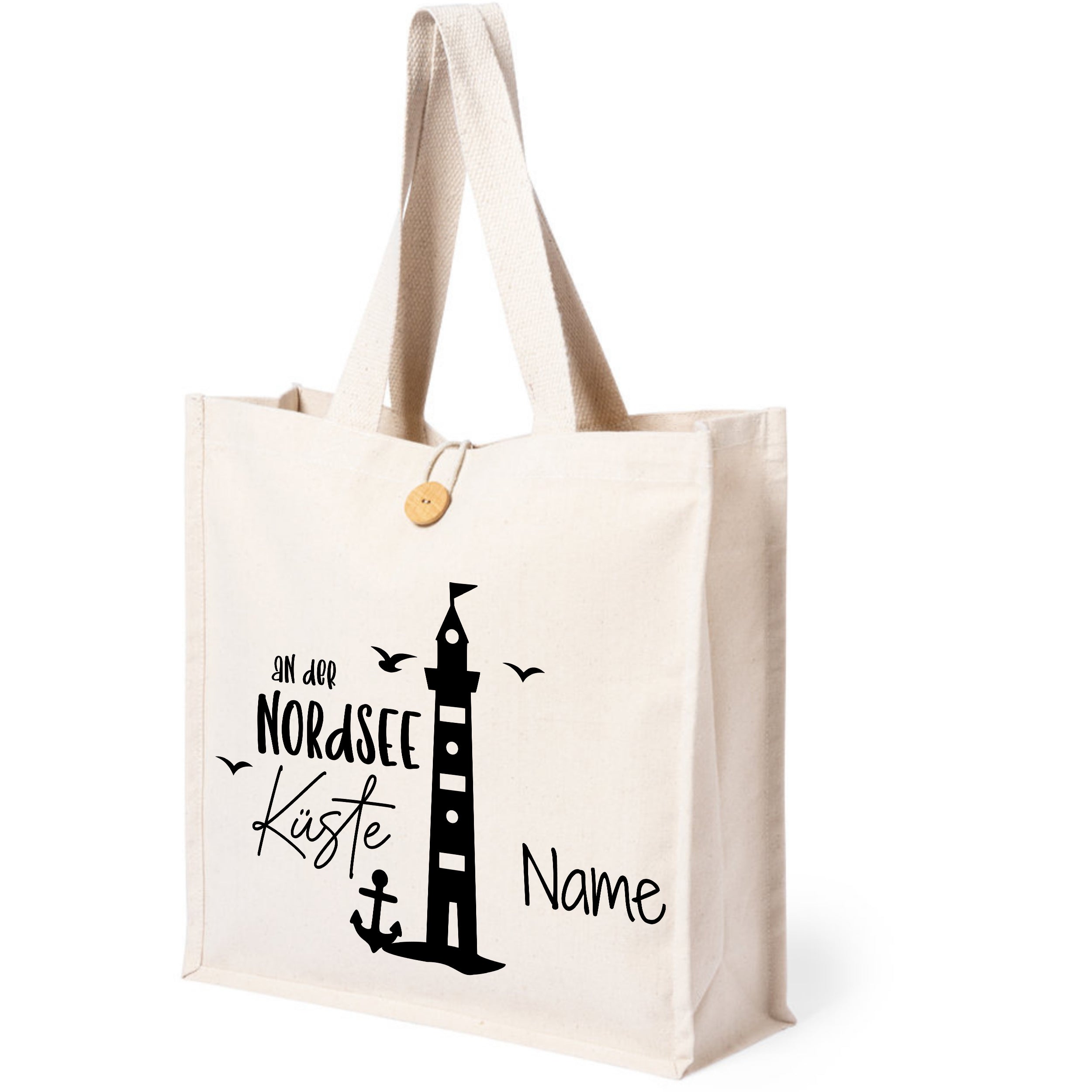 Tasche Nordsee Küste mit Leuchtturm