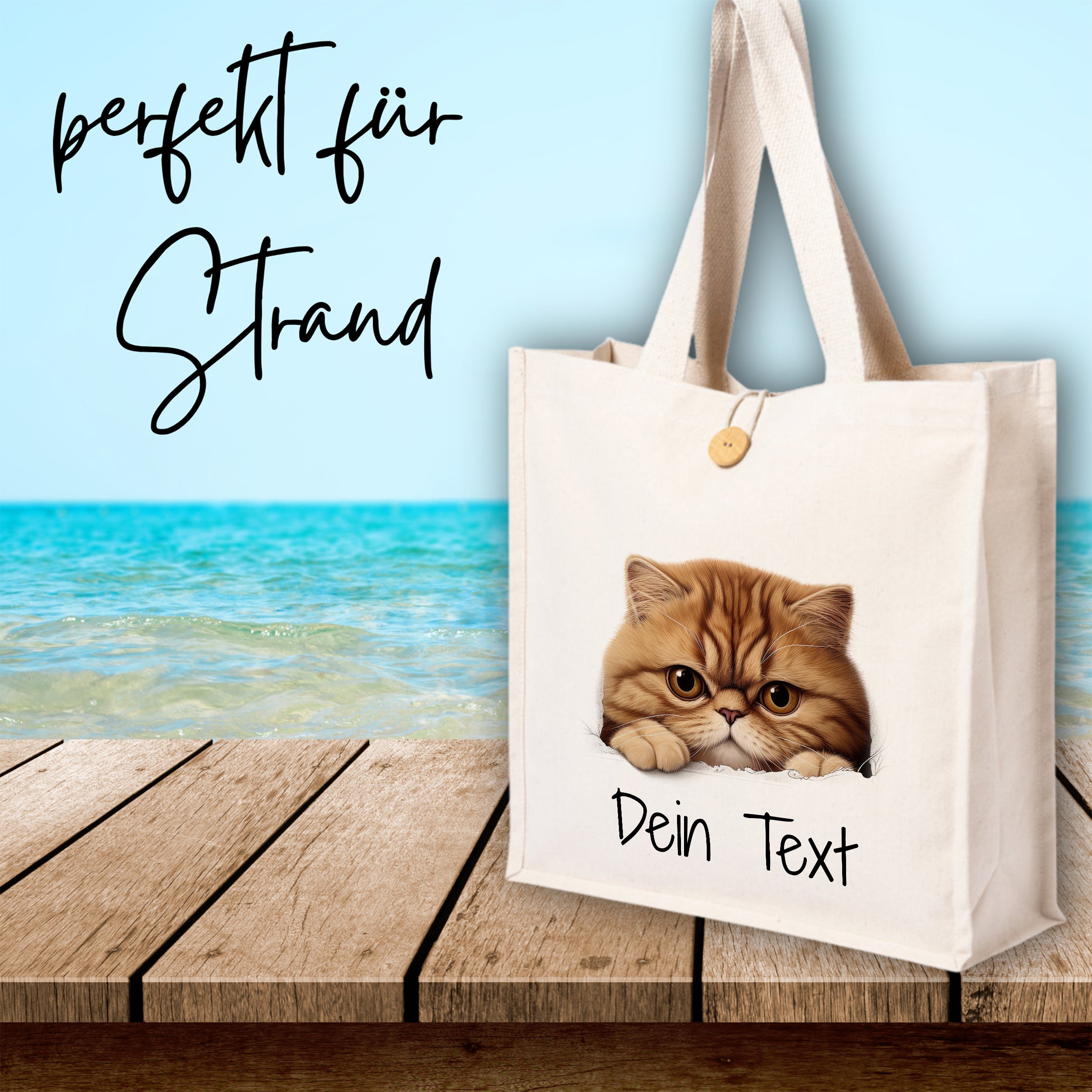 Tasche mit Katzenmotiv