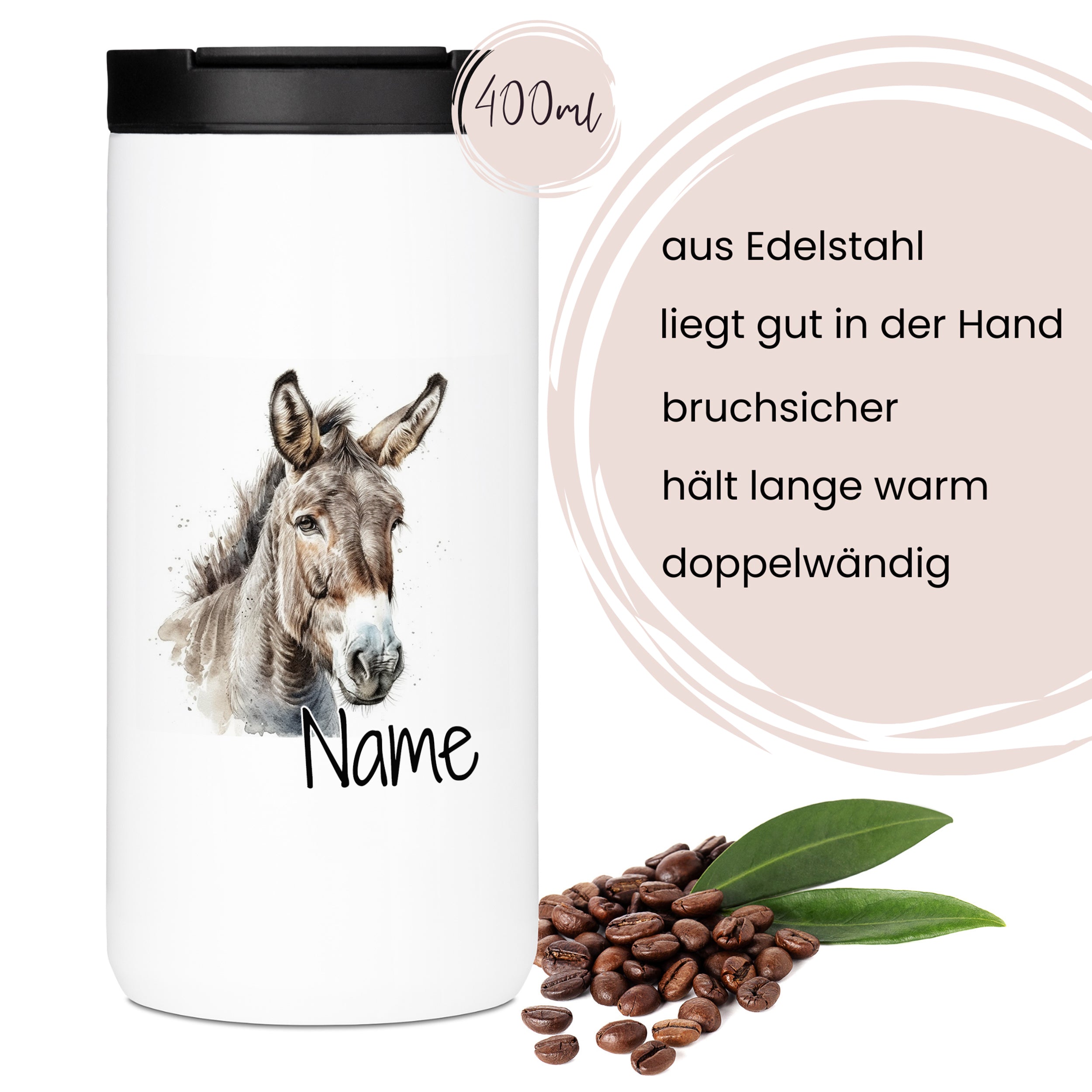 Kaffeebecher Esel