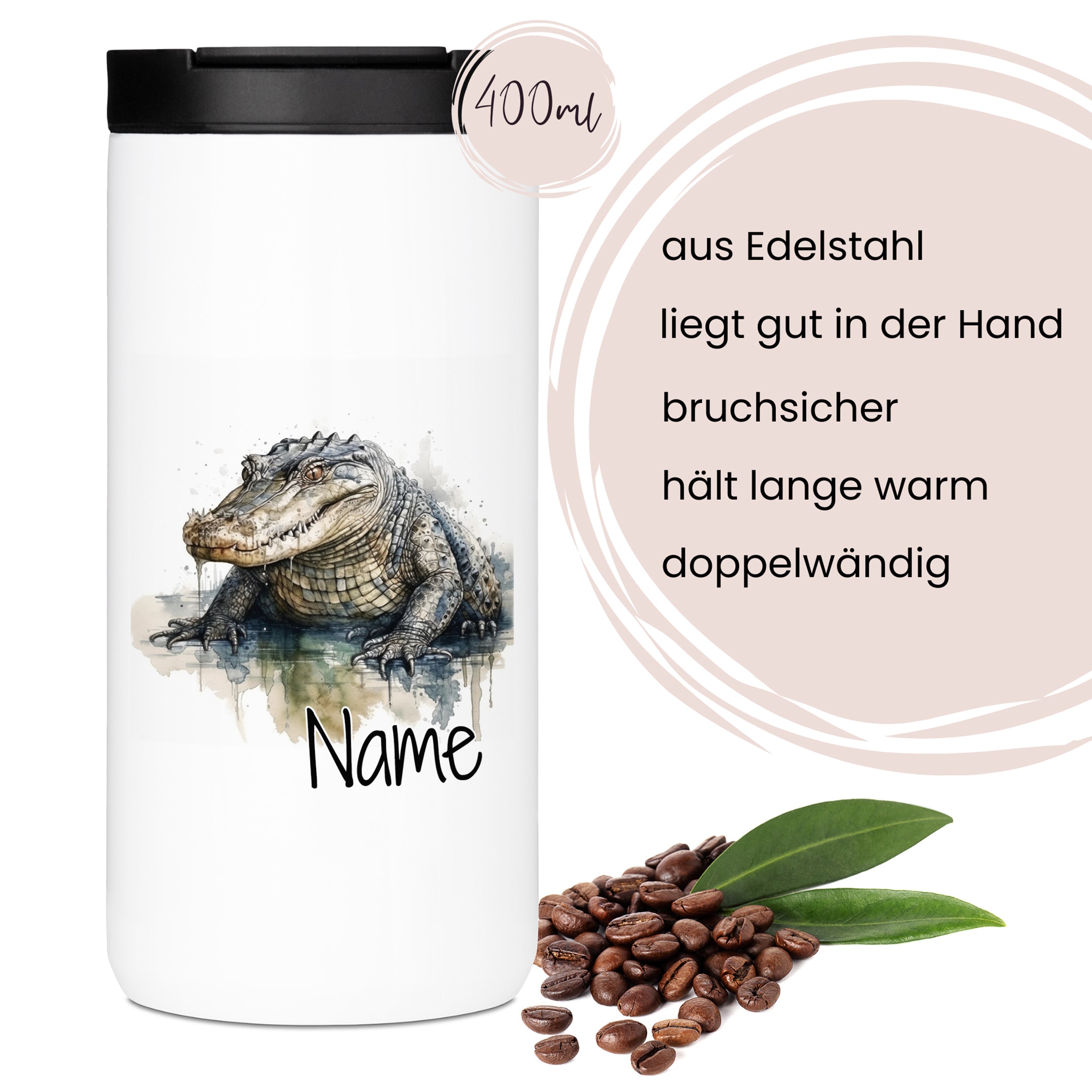 Kaffeebecher Alligator