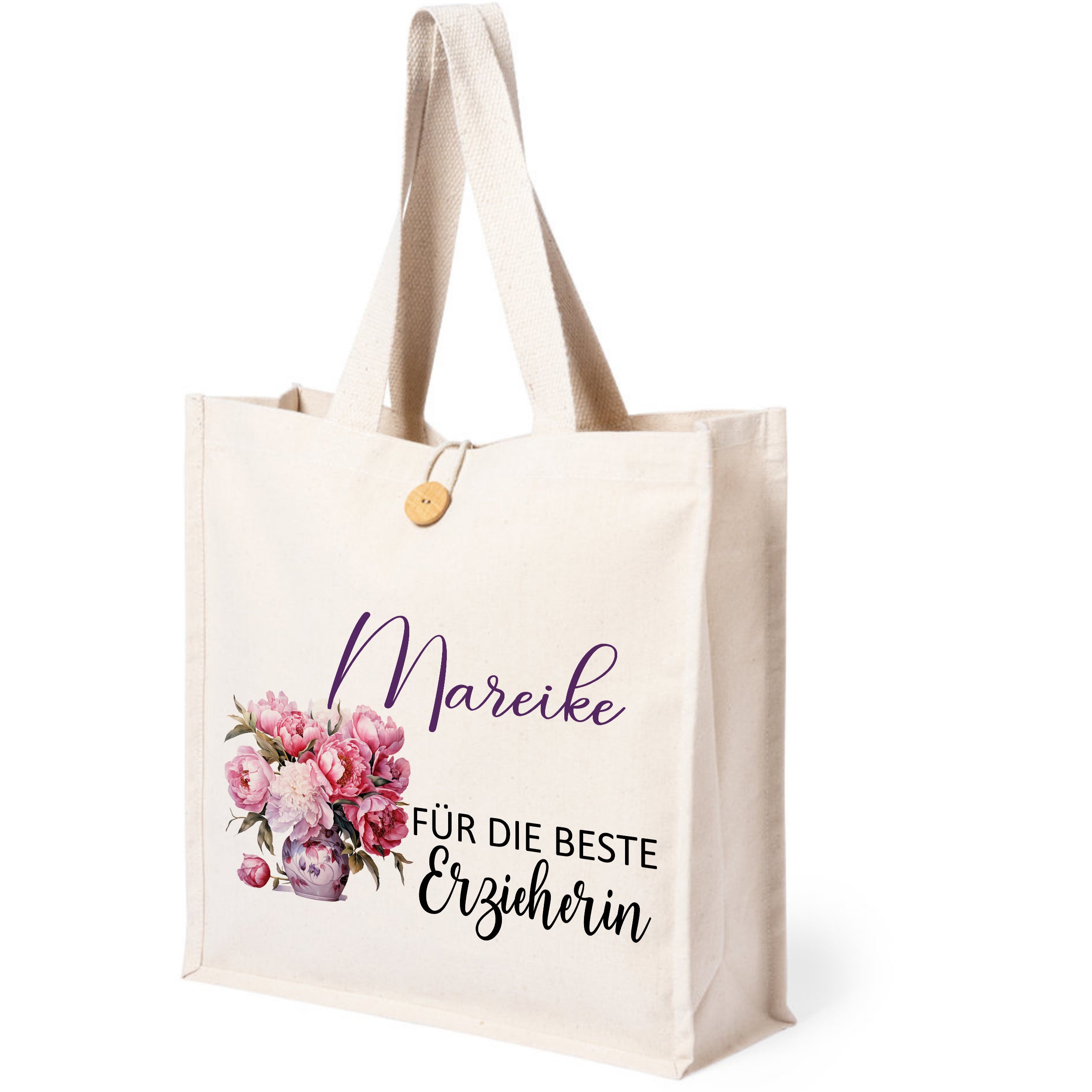Tasche Blumenmuster - Für die beste Erzieherin