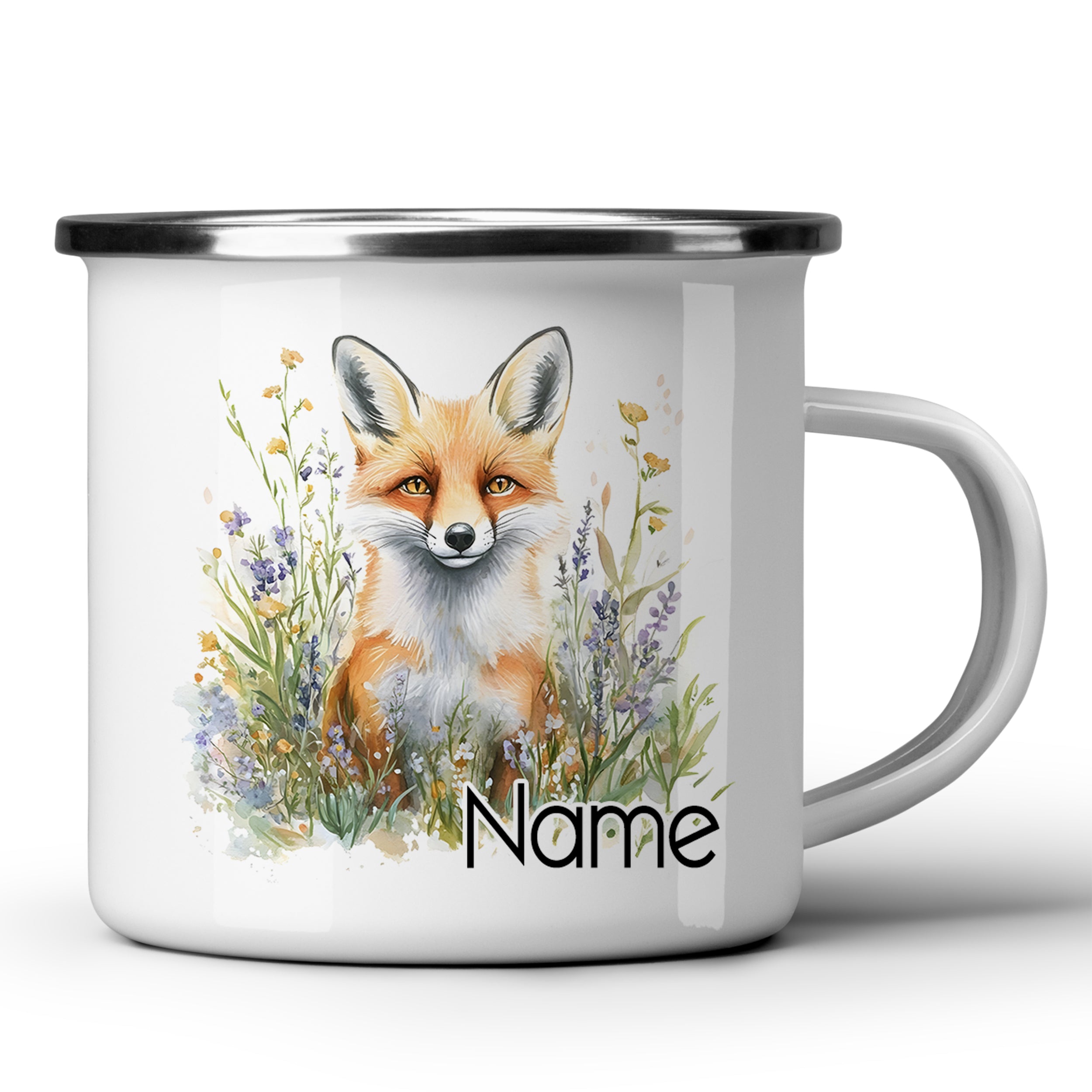 Emaille Becher Fuchs