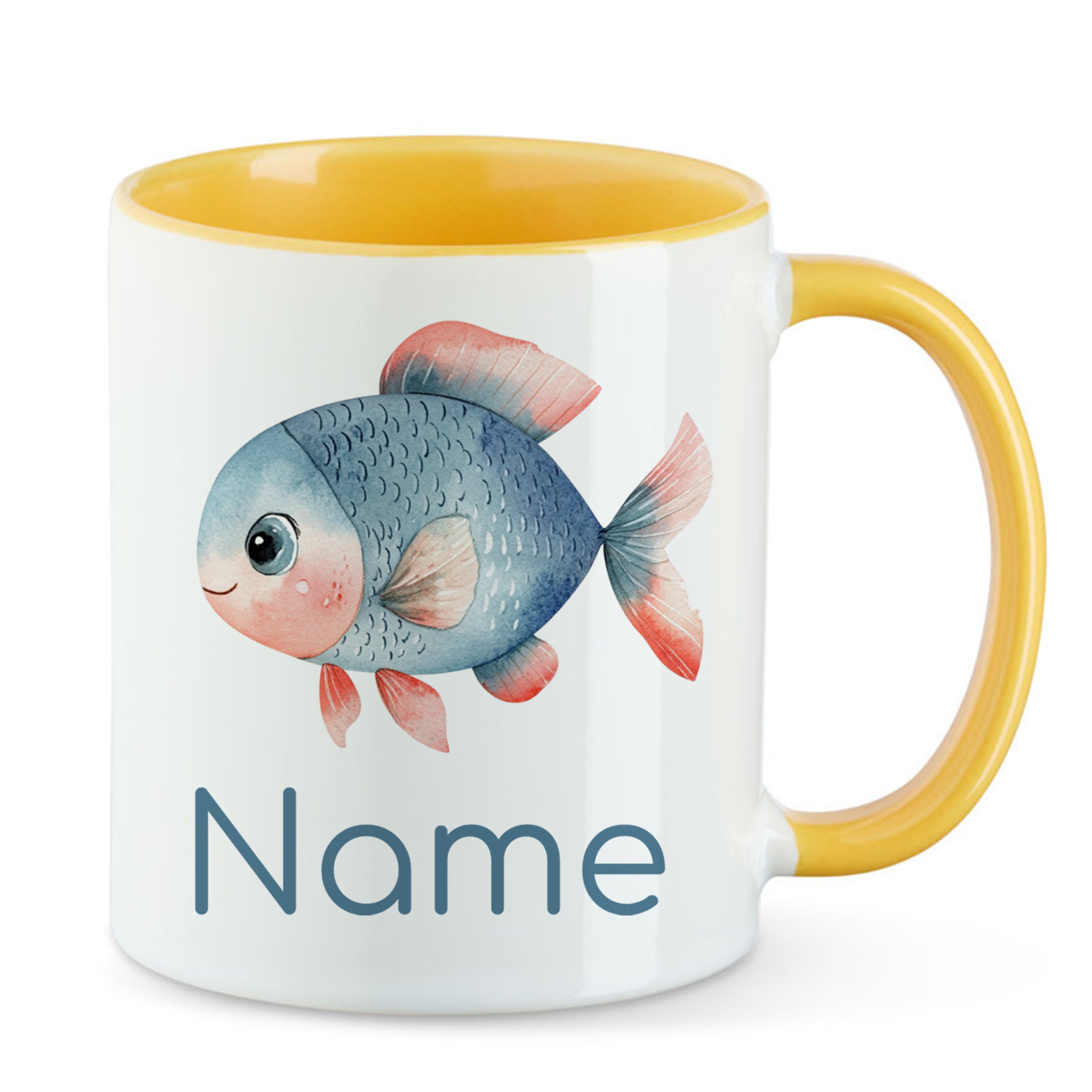 Tasse mit Fischmotiv