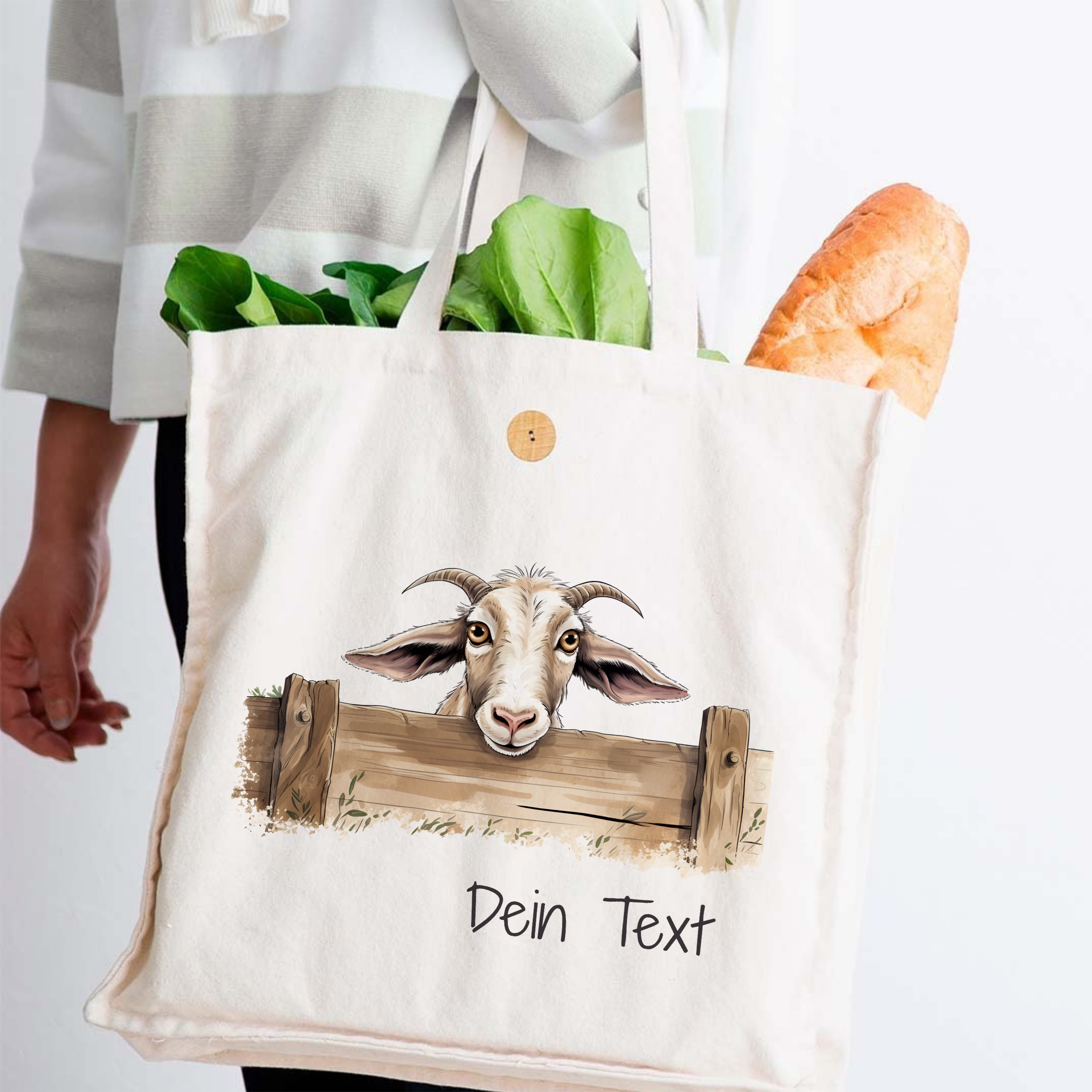 Tasche mit Ziegenmotiv