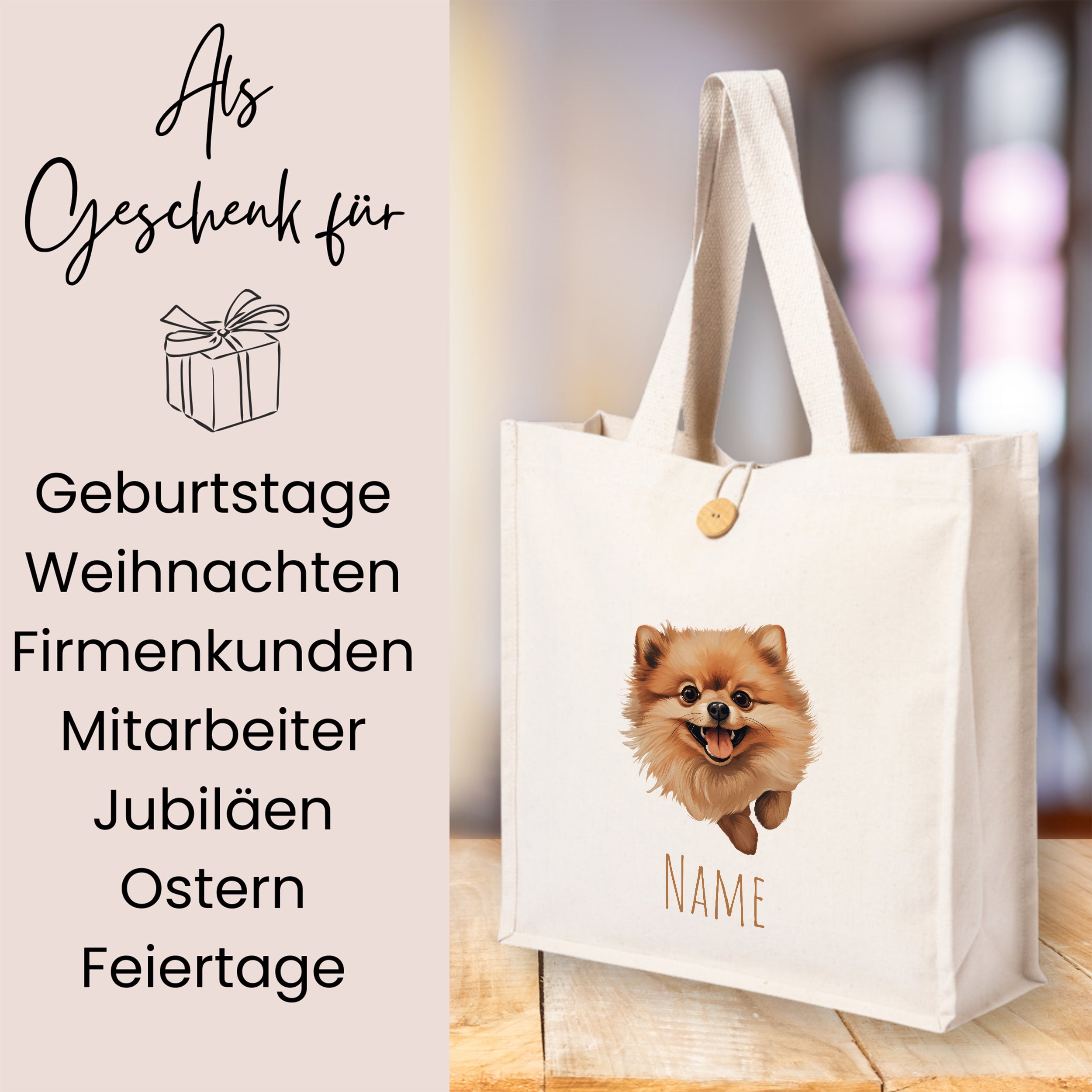 Tasche mit Pomeranian