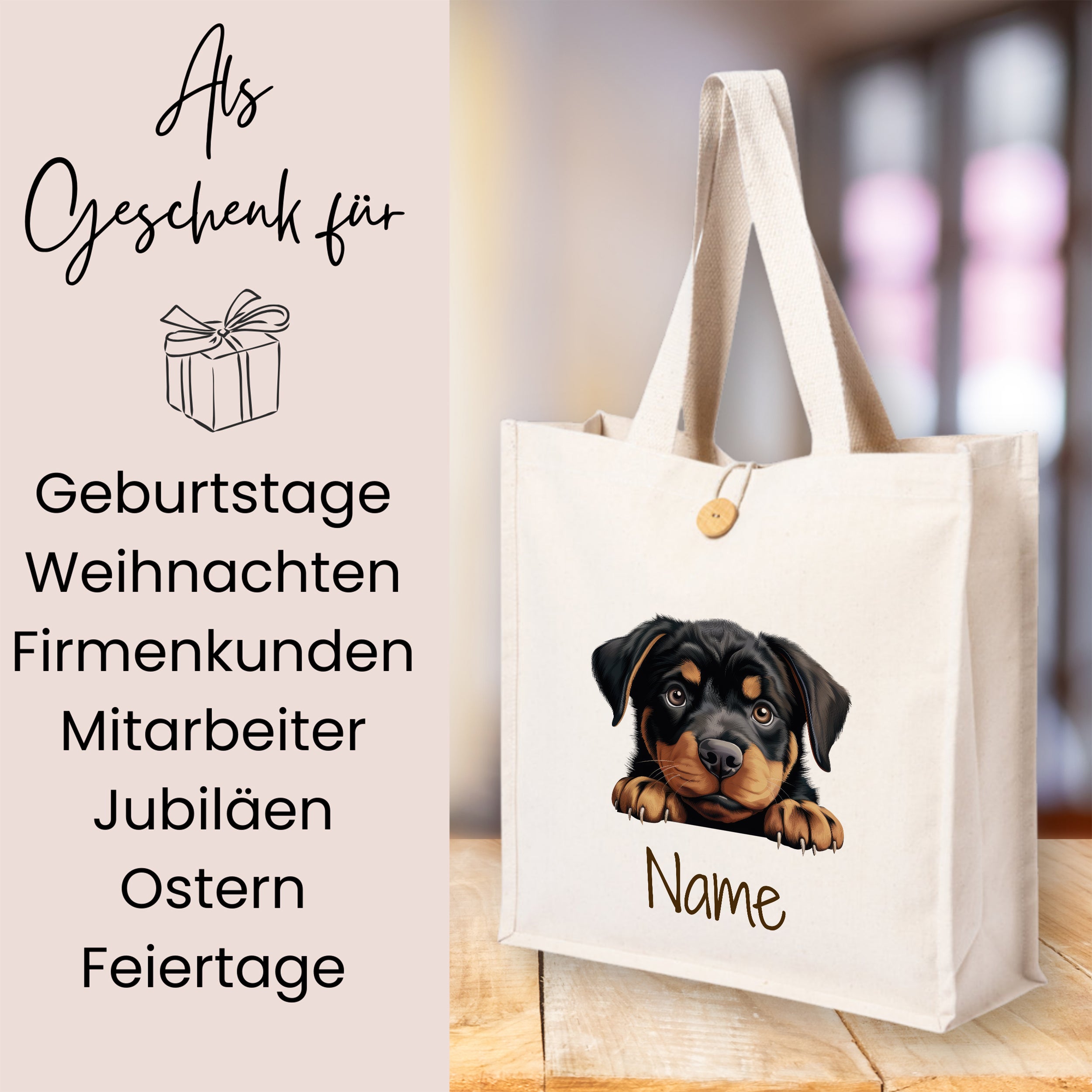 Tasche mit Rottweiler