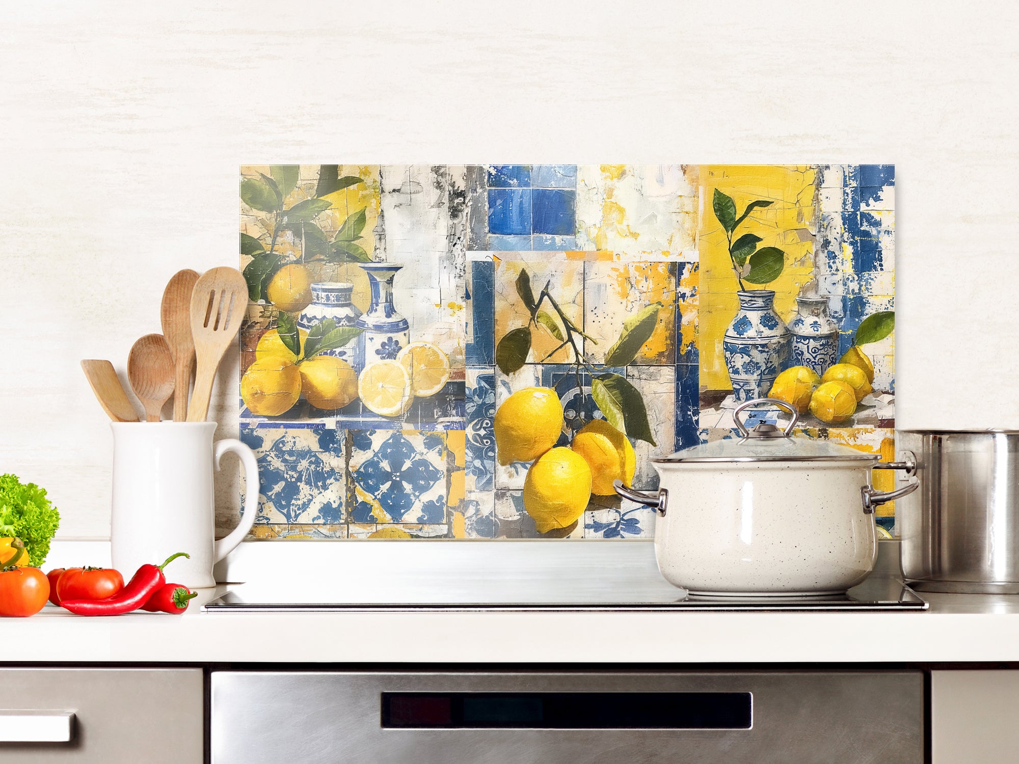 Spritzschutz Glas Zitrusfrüchte