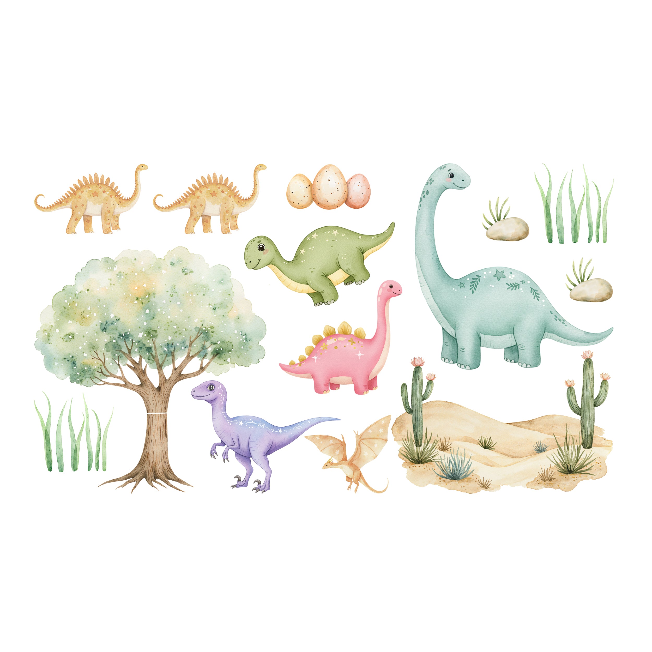 Wandtattoo Dinosaurier Set