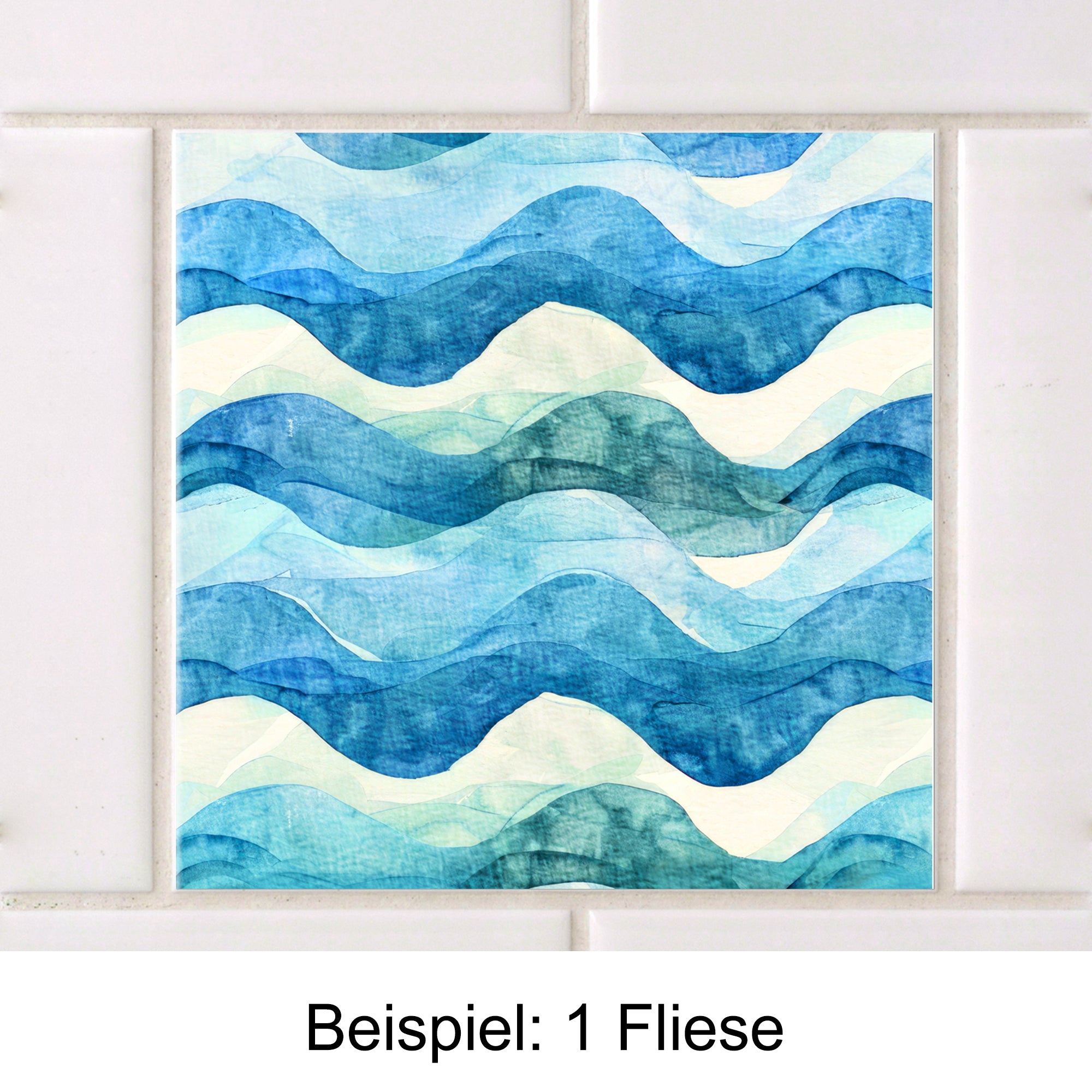 Fliesenaufkleber Wellenmuster
