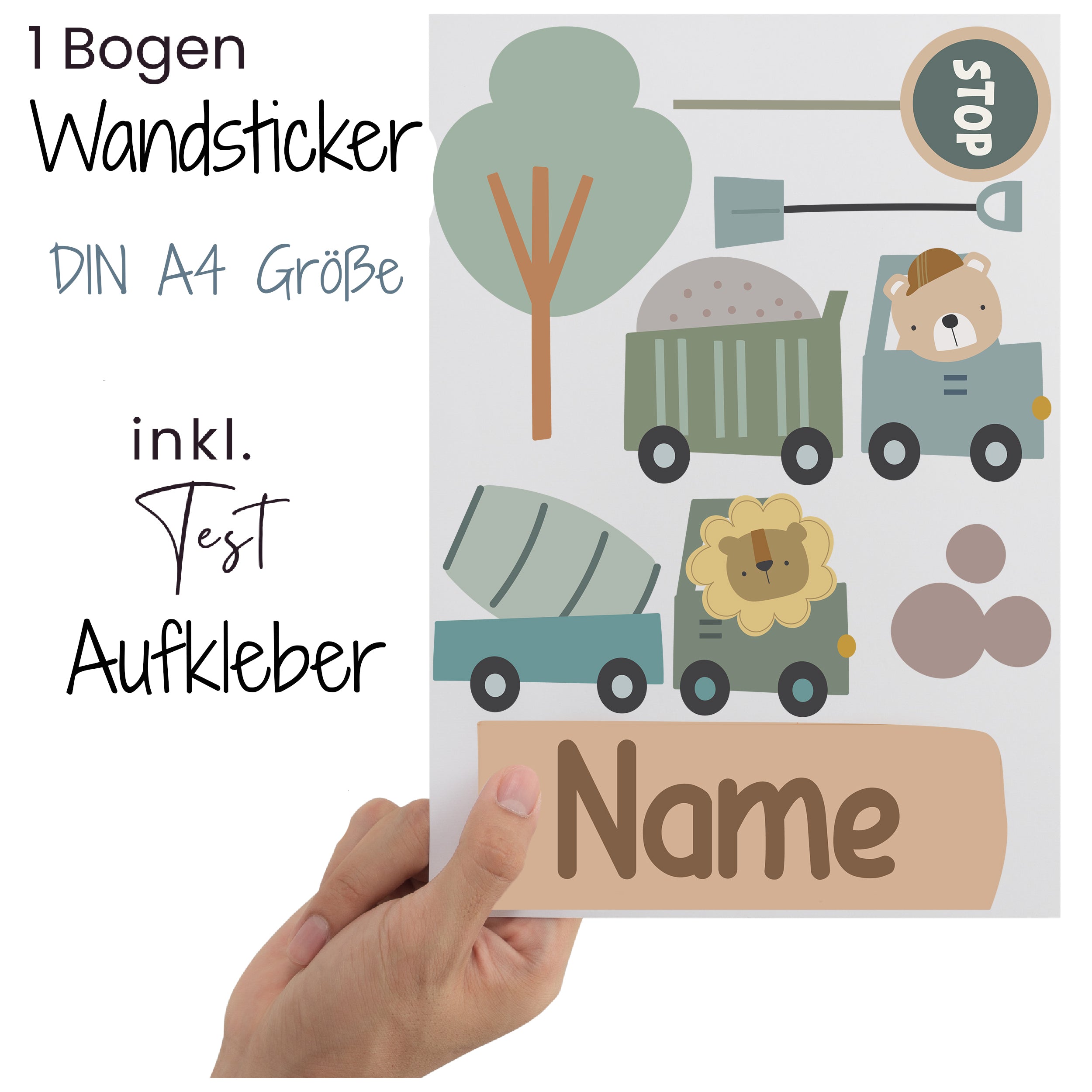 Wandtattoo Baustelle