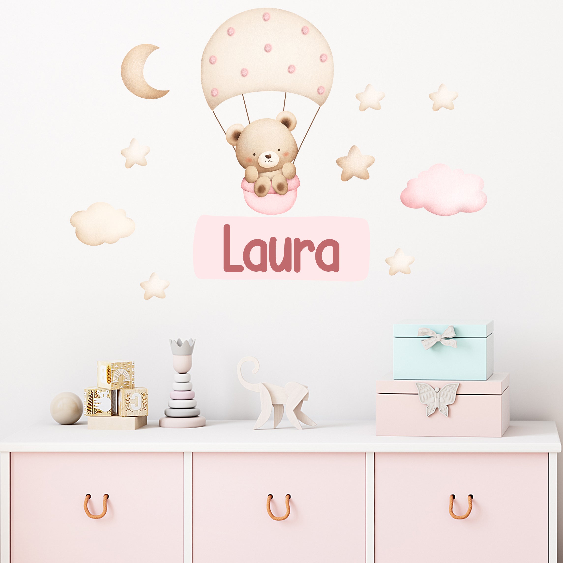 Wandtattoo Bärchen im Luftballon