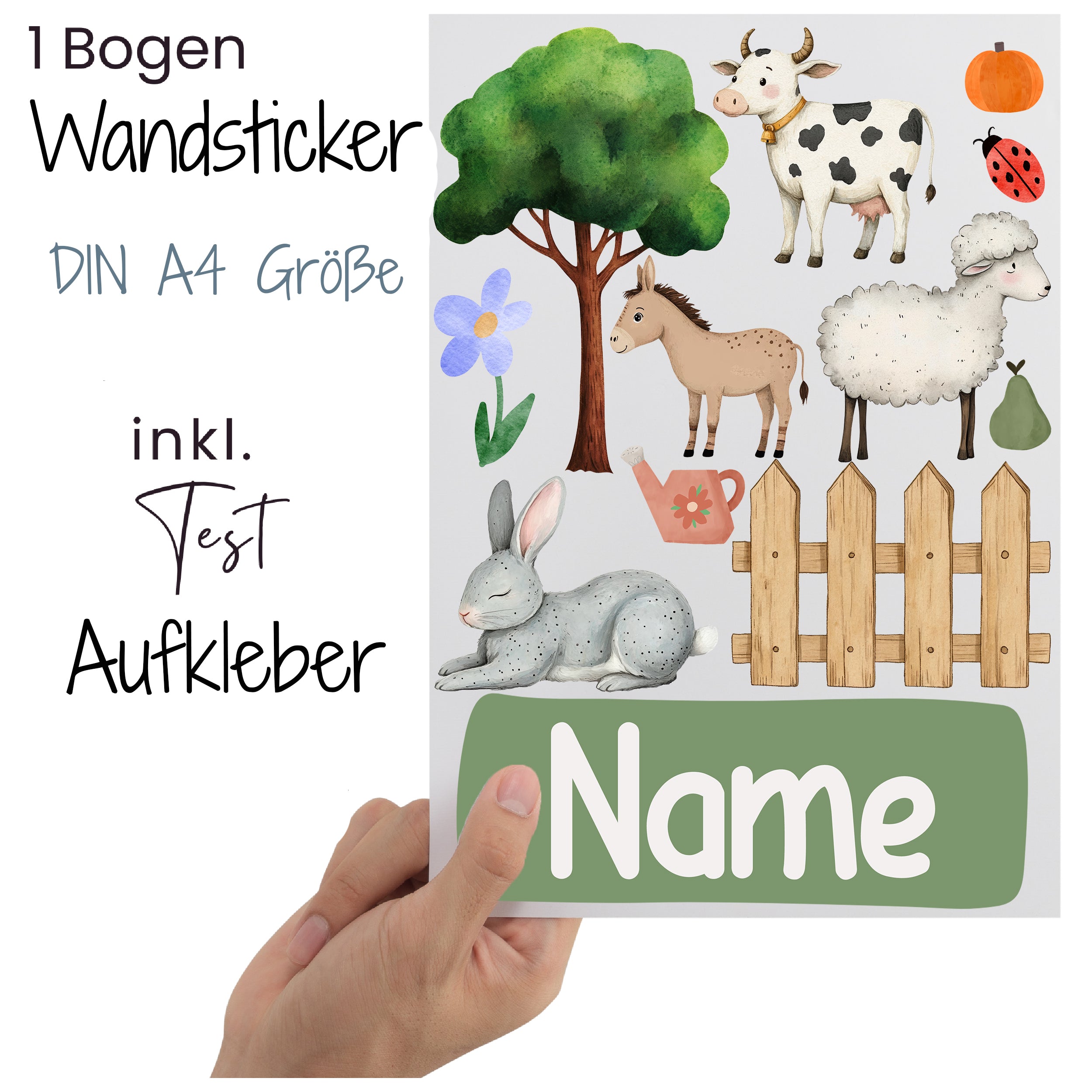 Wandtattoo Bauernhoftiere