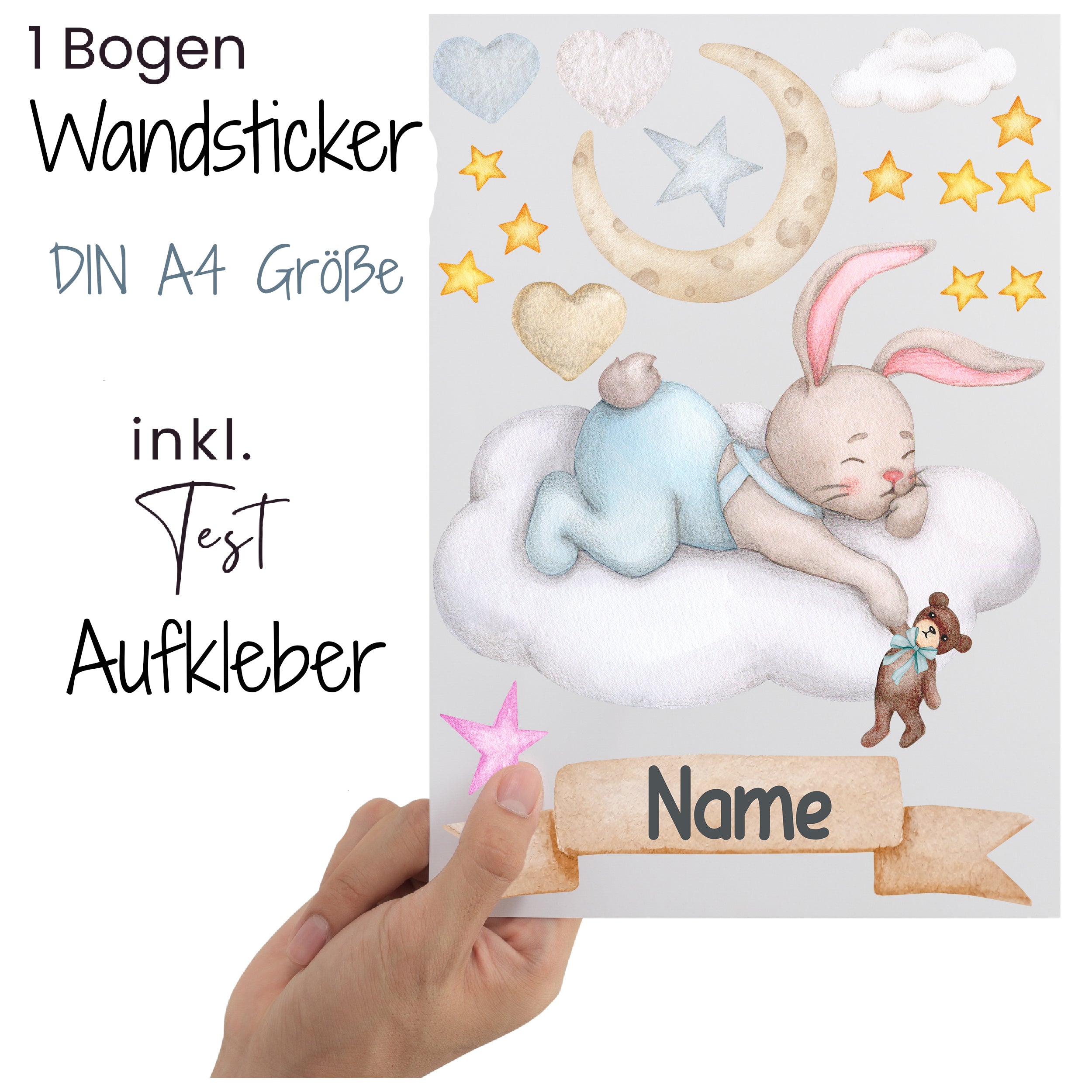 Wandtattoo Schlafender Hase