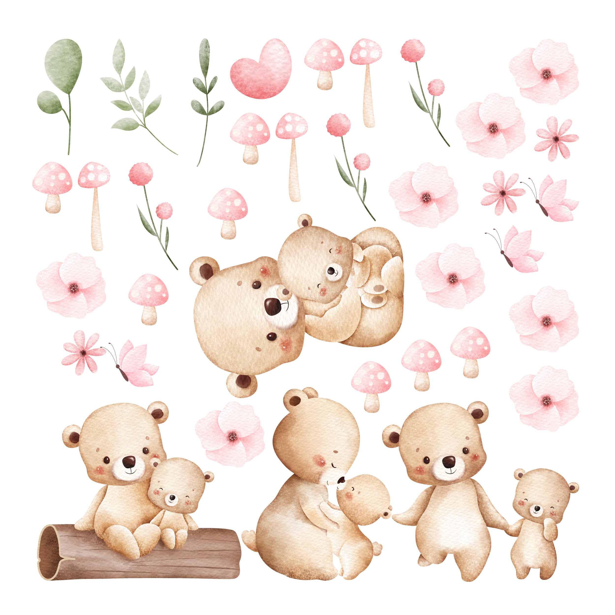 Wandtattoo Bärenliebe