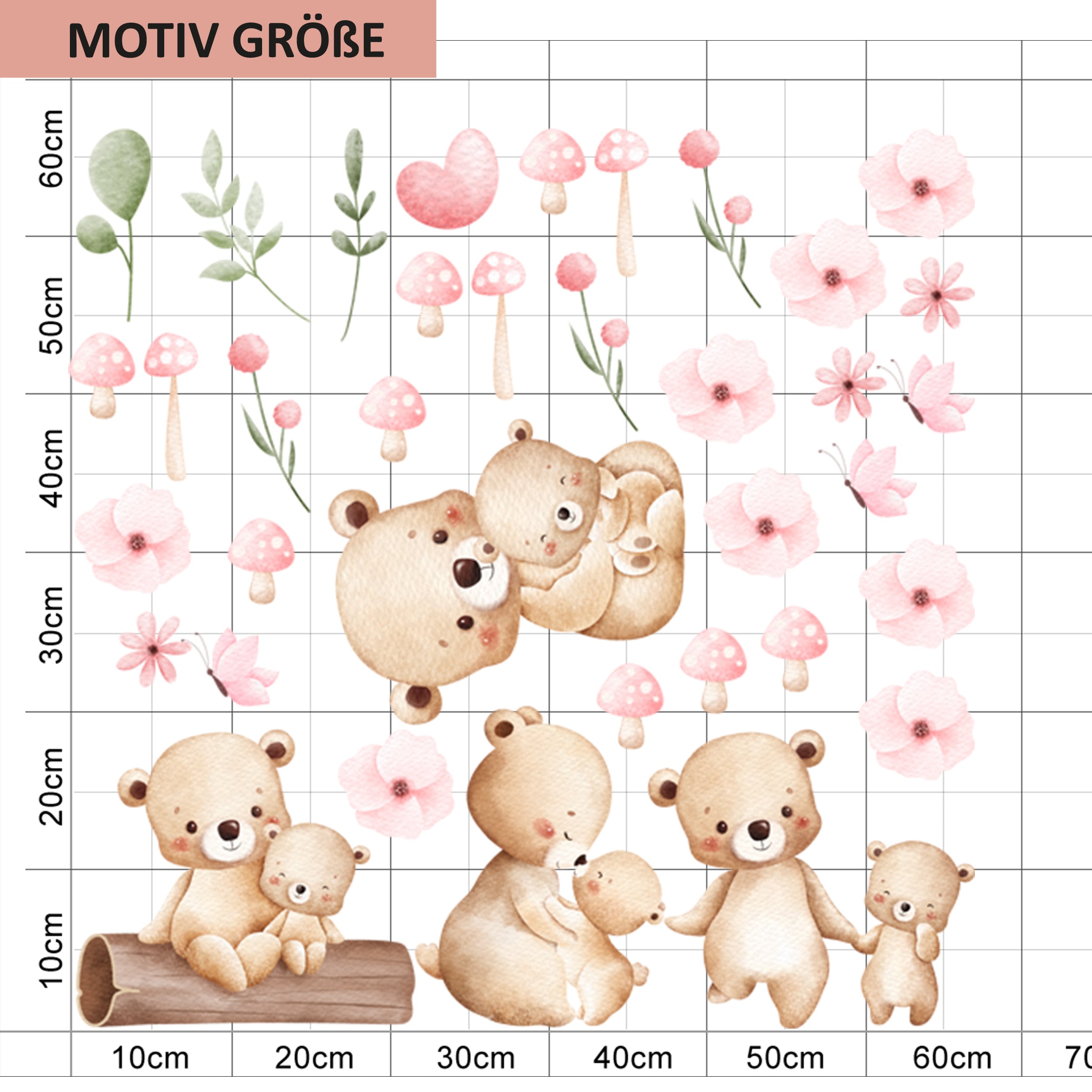 Wandtattoo Bärenliebe