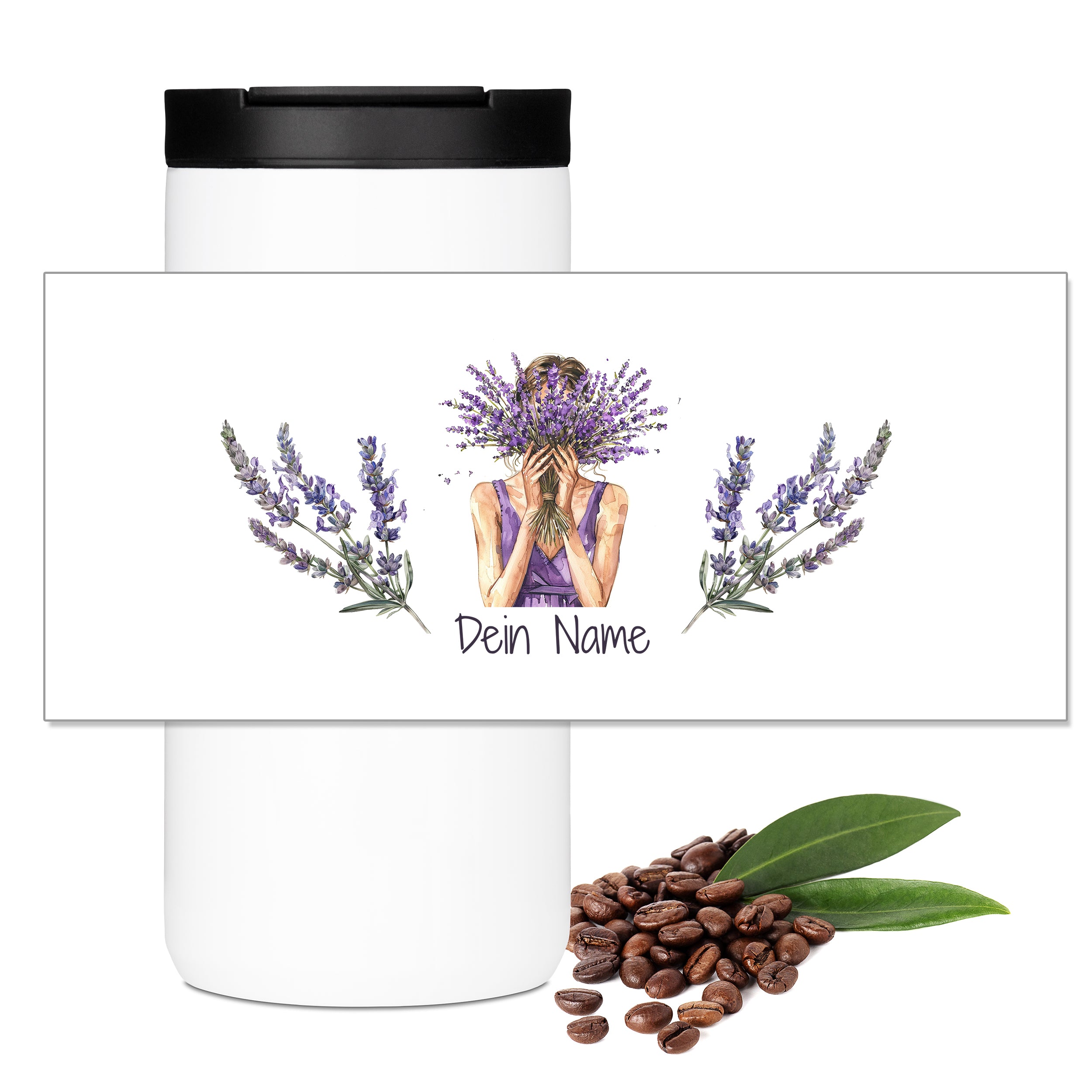 Kaffeebecher Lavendel Motiv