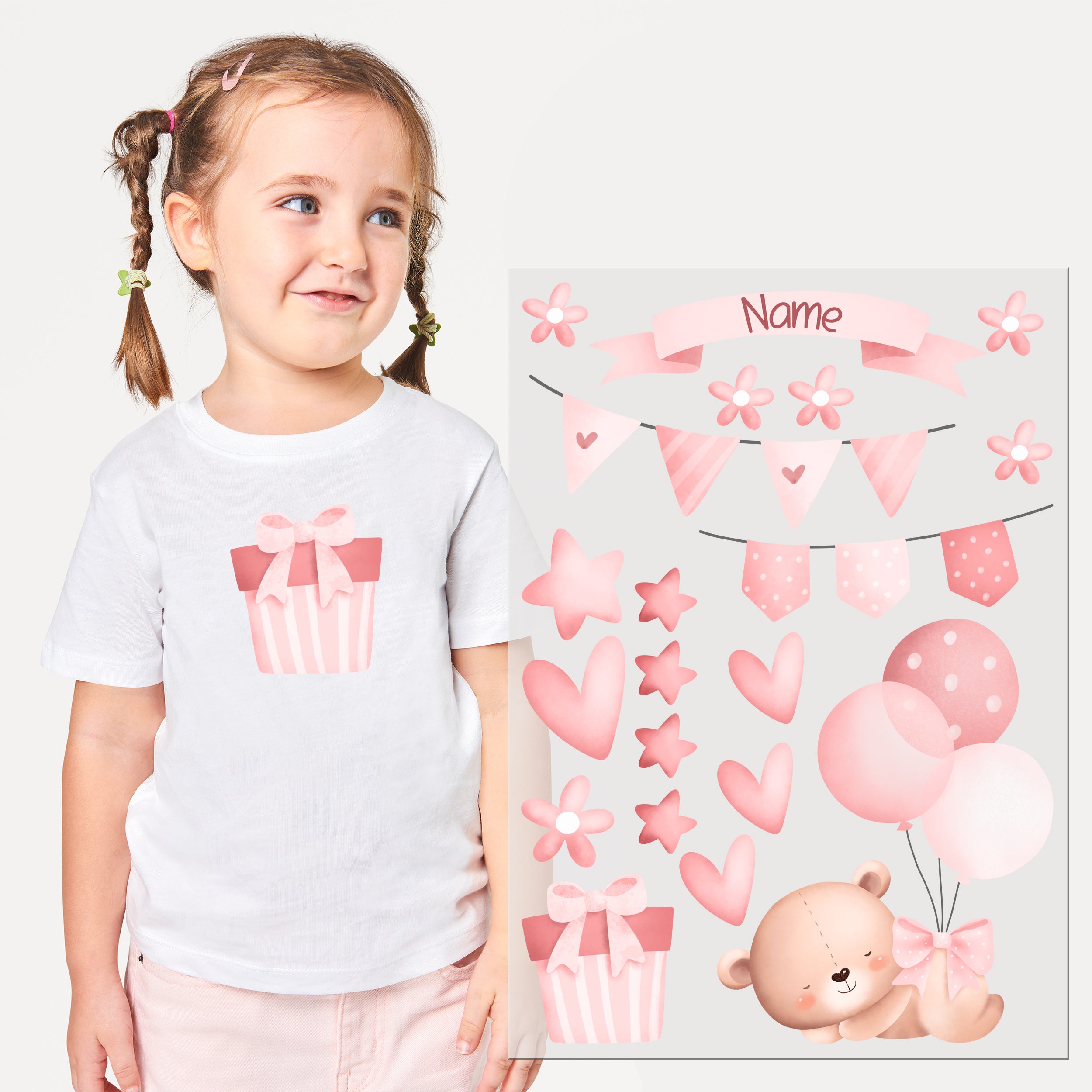 Bügelbild Set Geschenk - Freude für kleine Entdecker