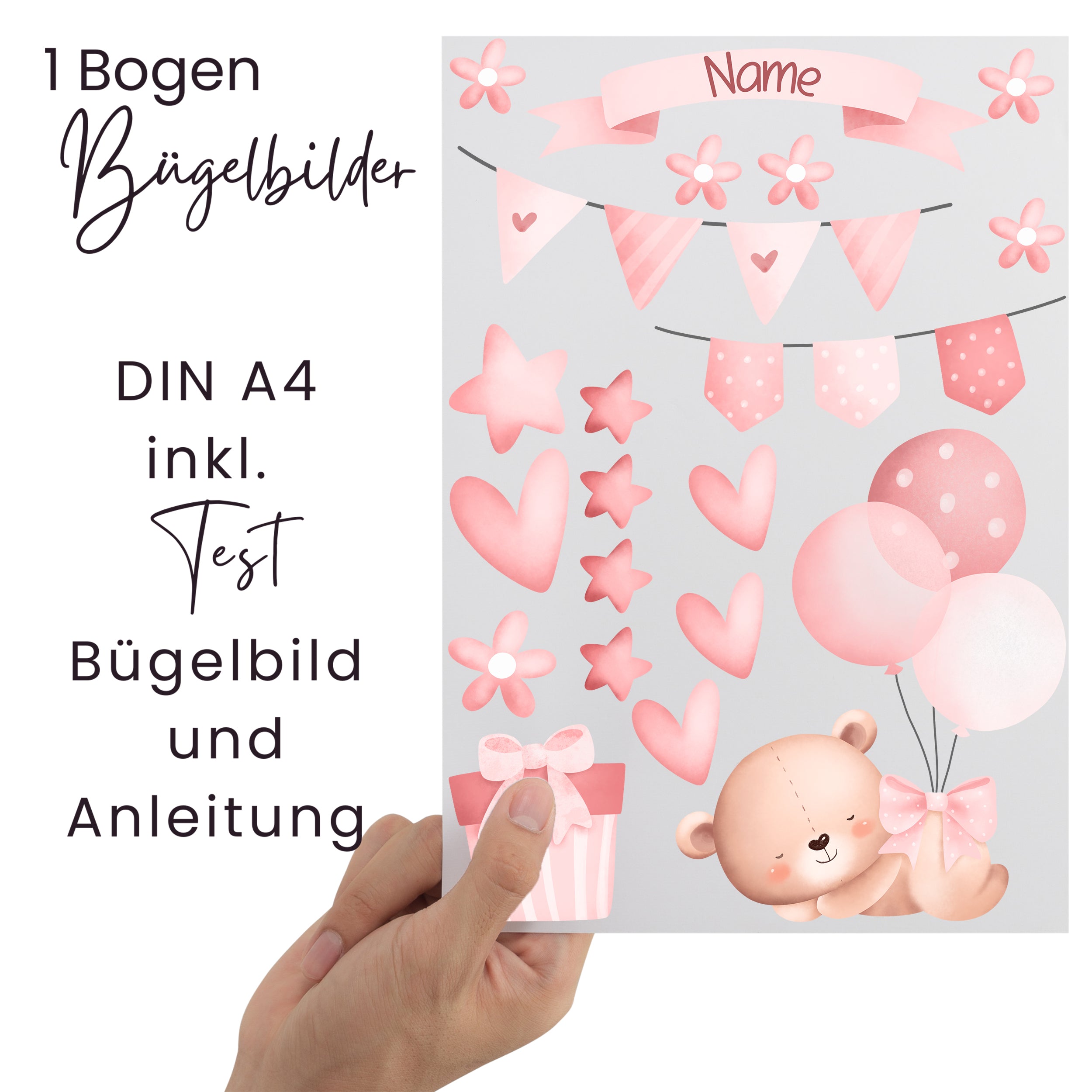 Bügelbild Set Geschenk - Freude für kleine Entdecker