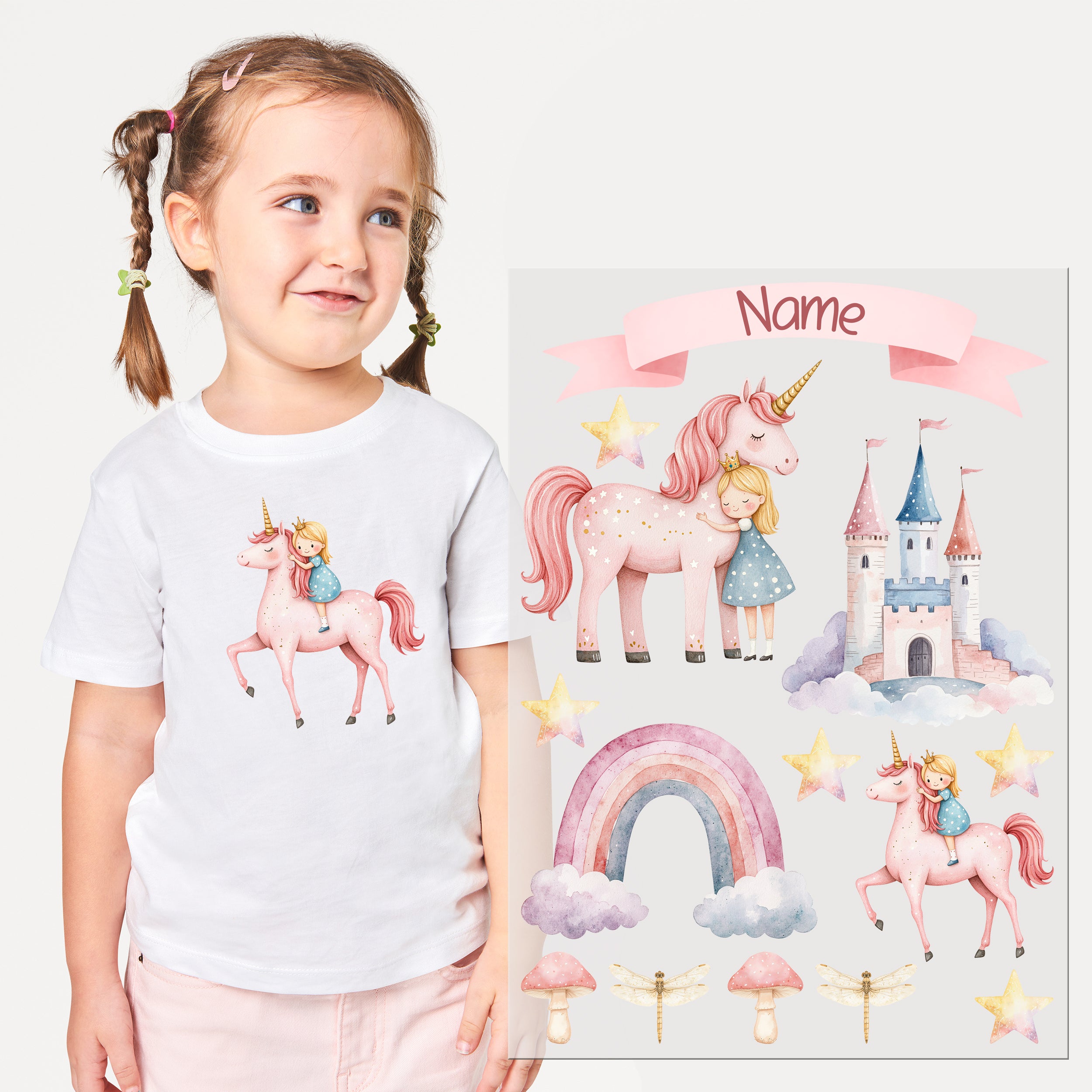 Bügelbild Set Einhorn - Magische Abenteuer für Kinder