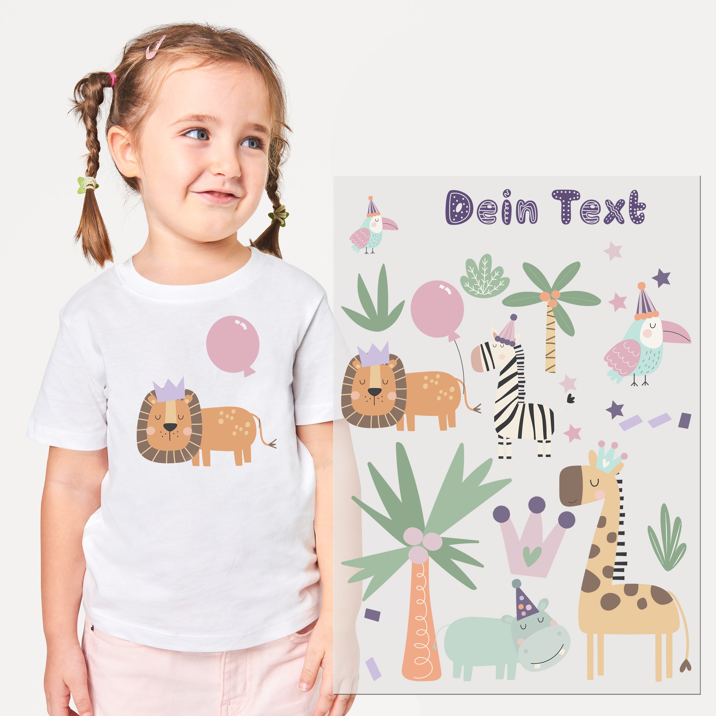 Bügelbild Set mit niedlichen Tieren - Für fröhliche Kinderfeste