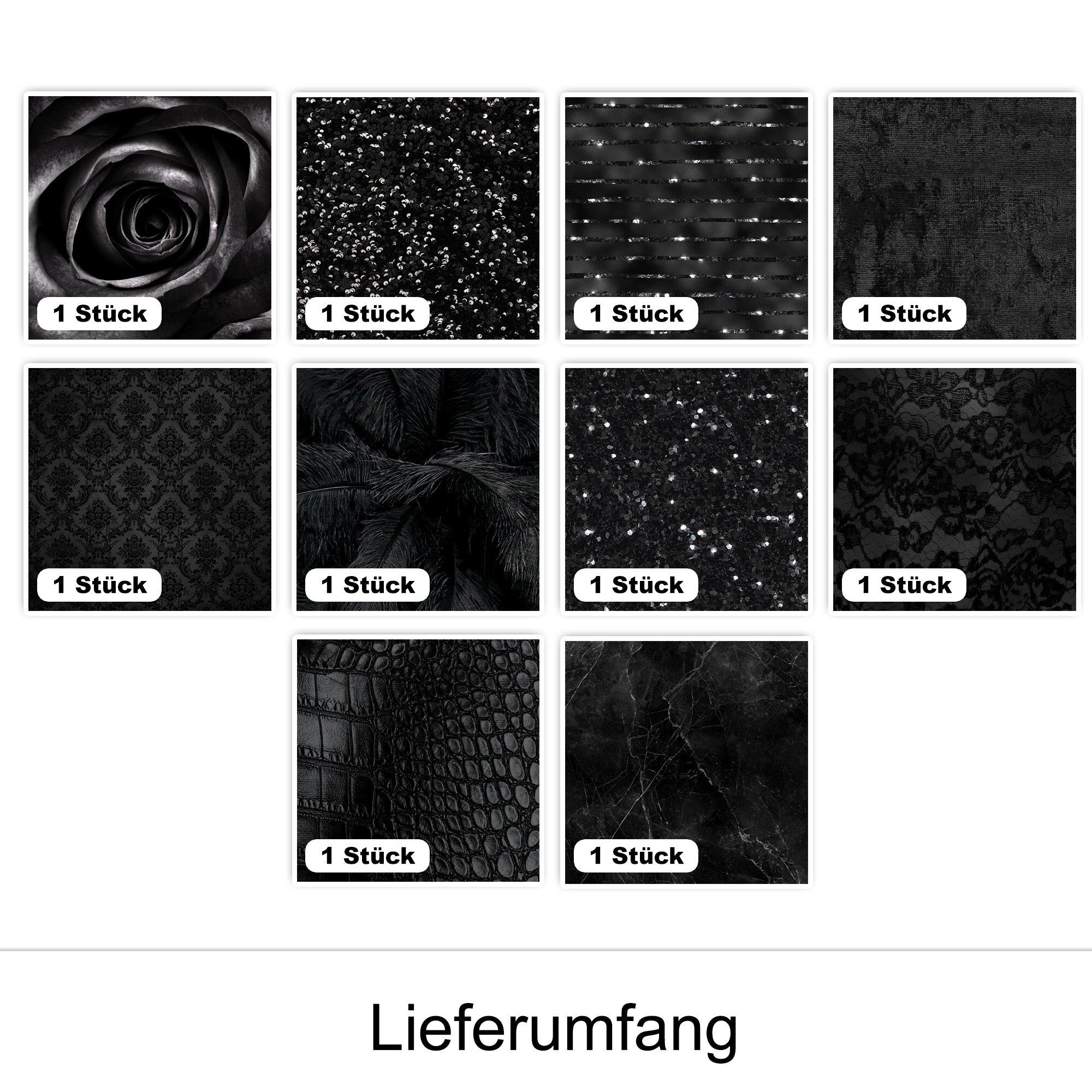 Fliesenaufkleber Marmoroptik in schwarz
