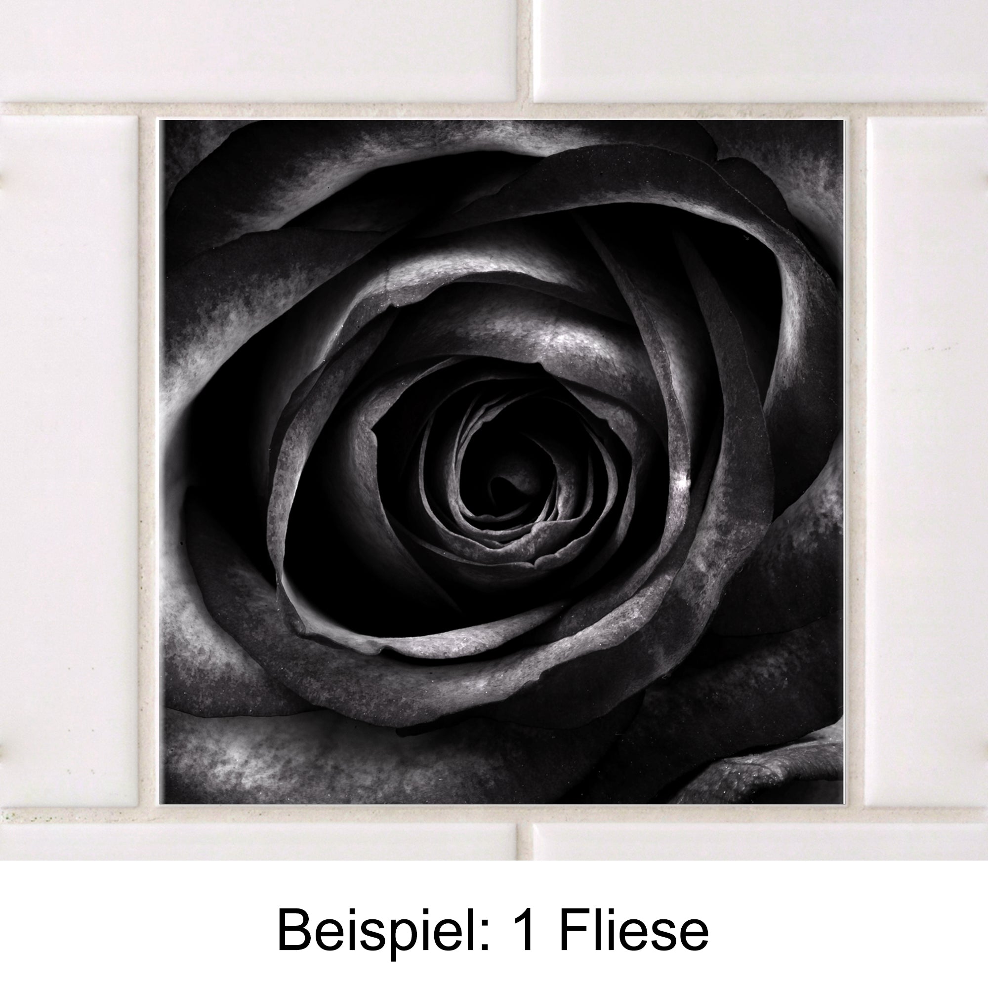 Fliesenaufkleber Marmoroptik in schwarz