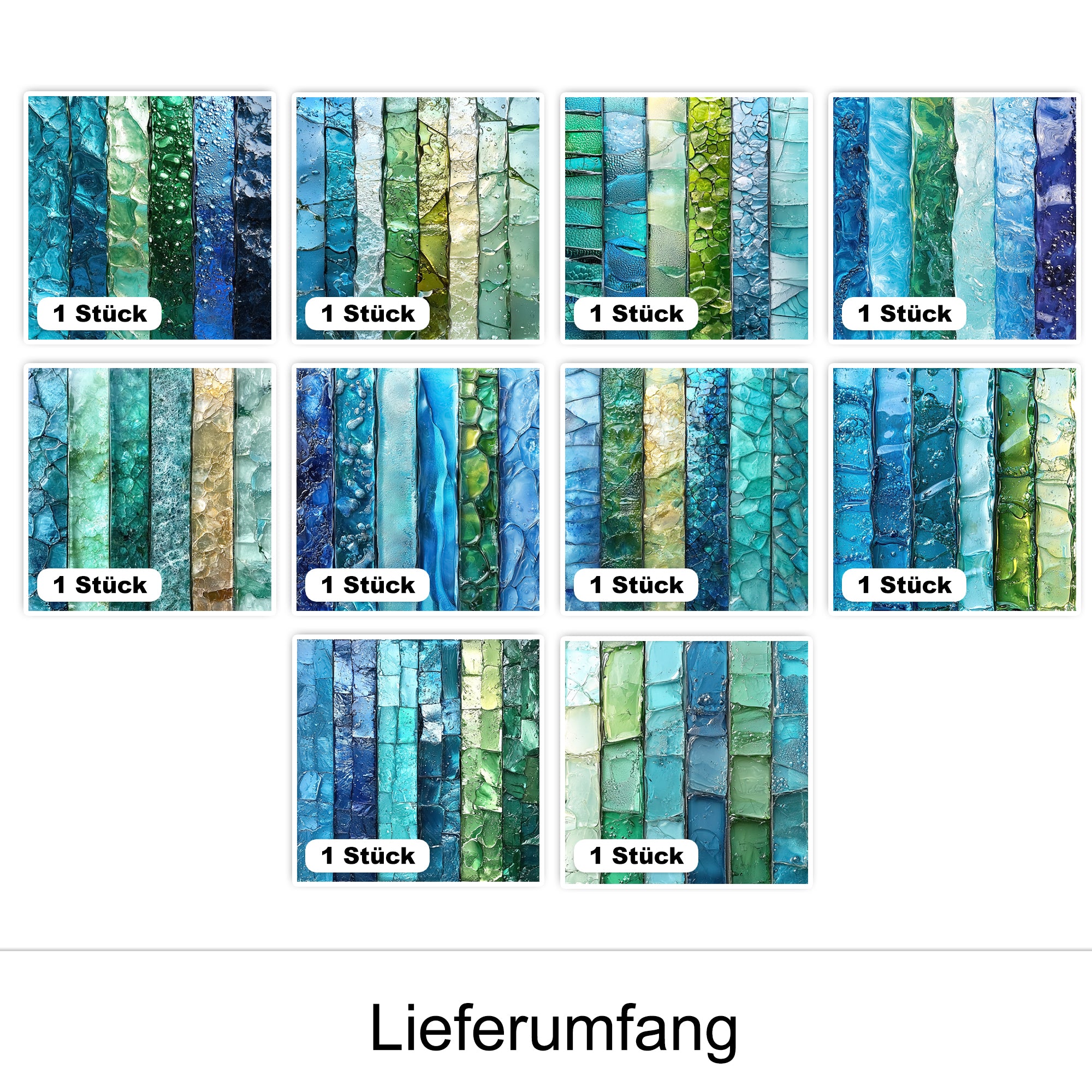 Fliesenaufkleber mit Wasserfarben-Motiv
