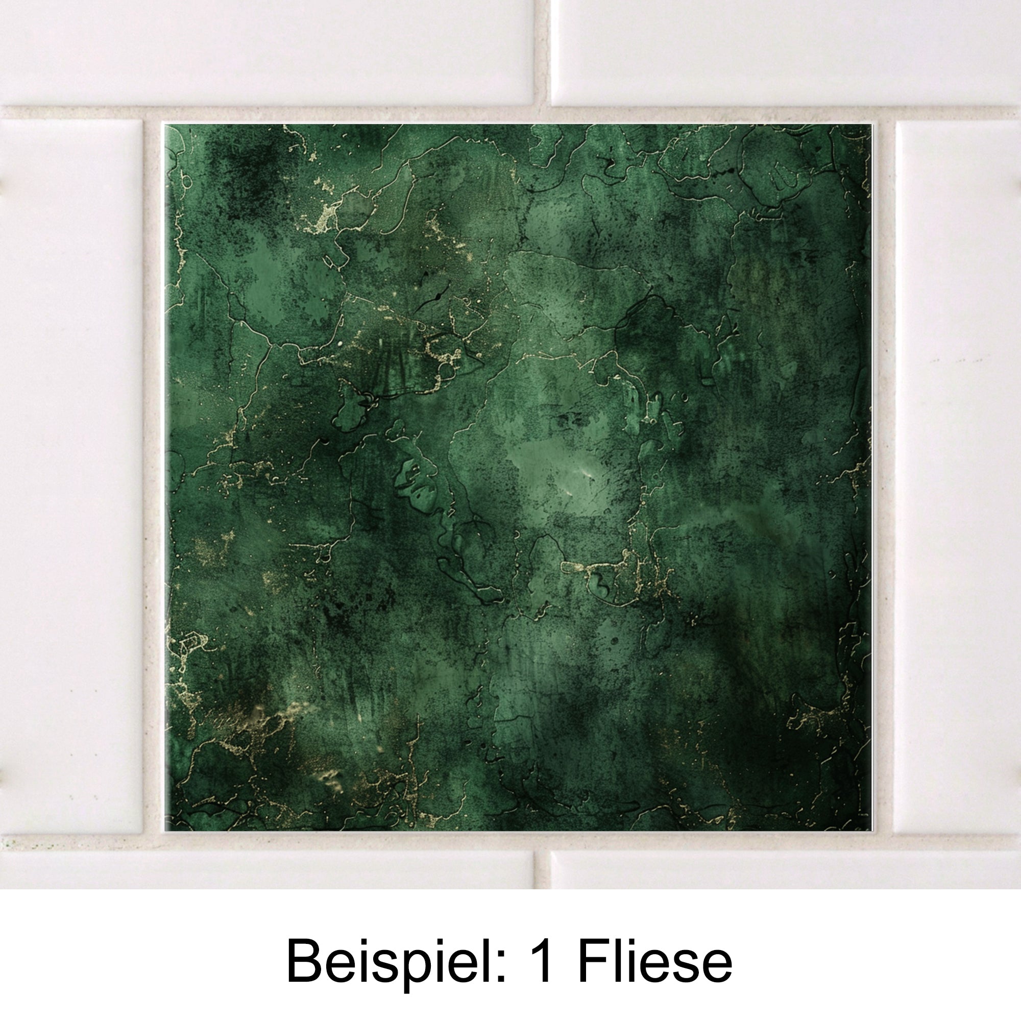 Fliesenfolie Grüner Marmor