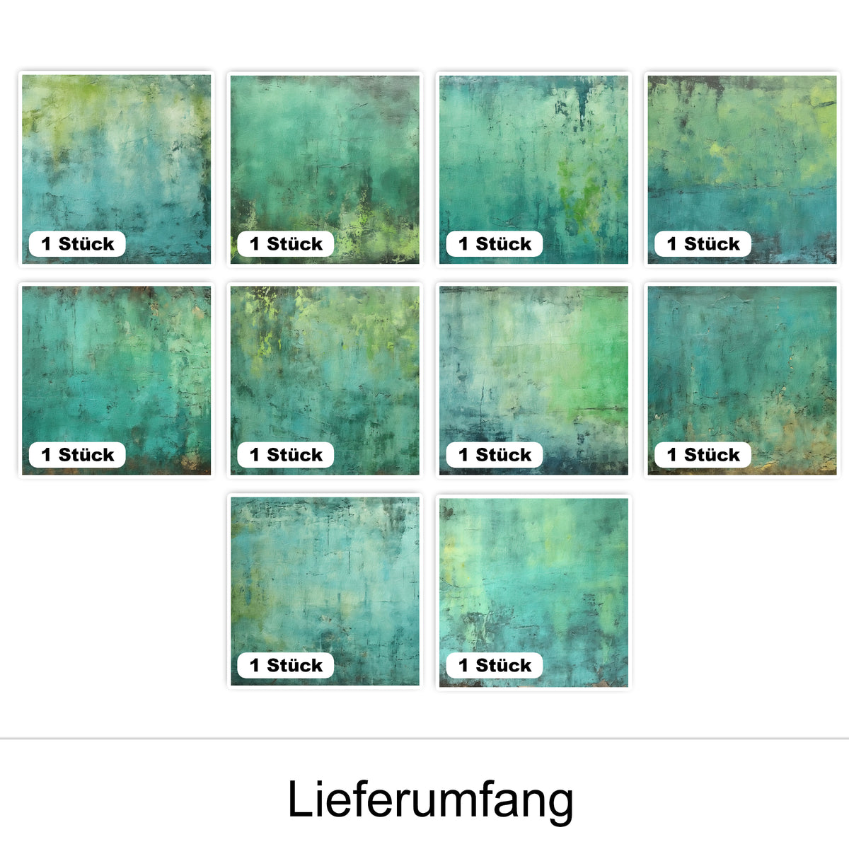 Graz Design Fliesenfolie in Türkis- und Grüntönen